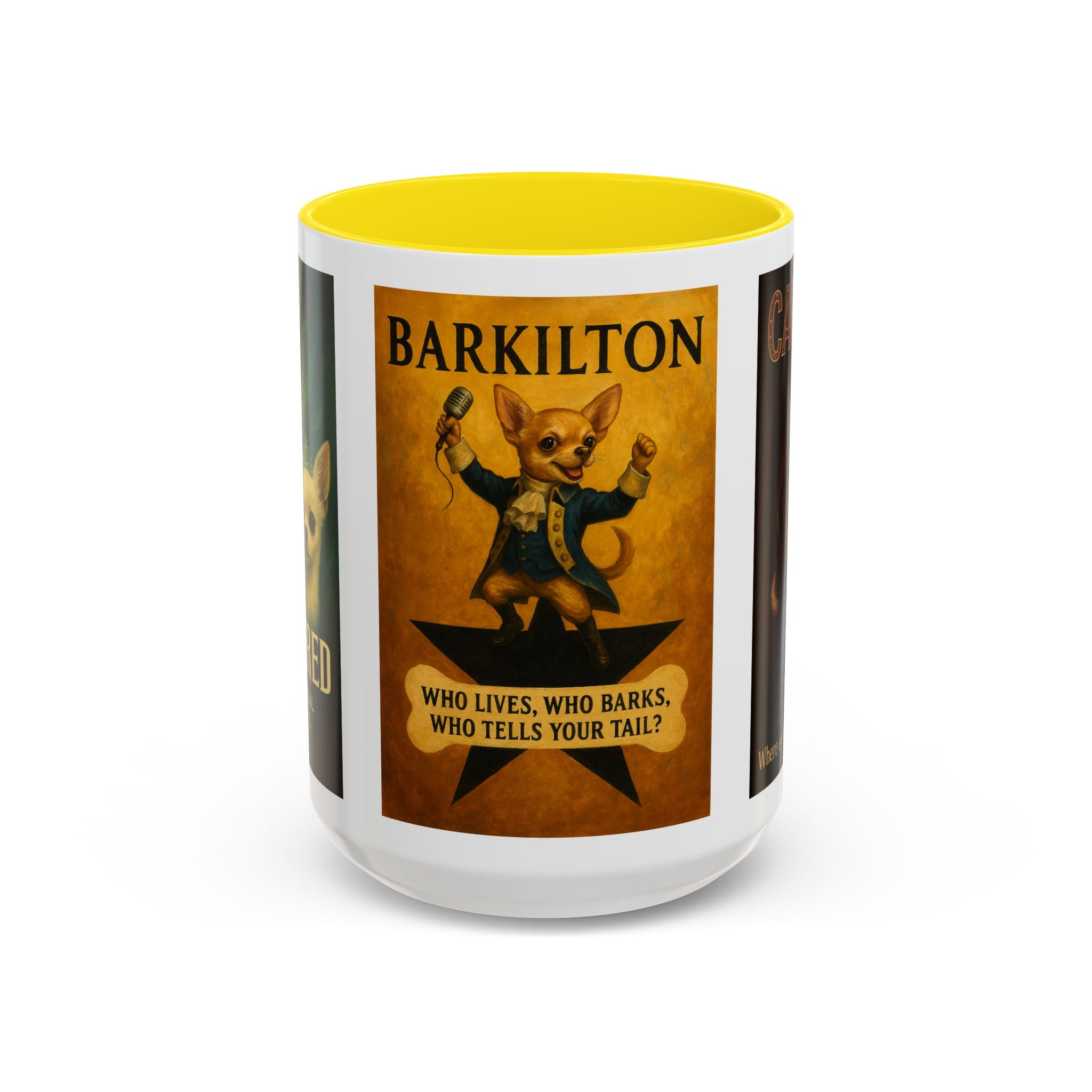 Broadway Dog Parody Mug – Funny Wicked, Hamilton & Rent Musical Gift