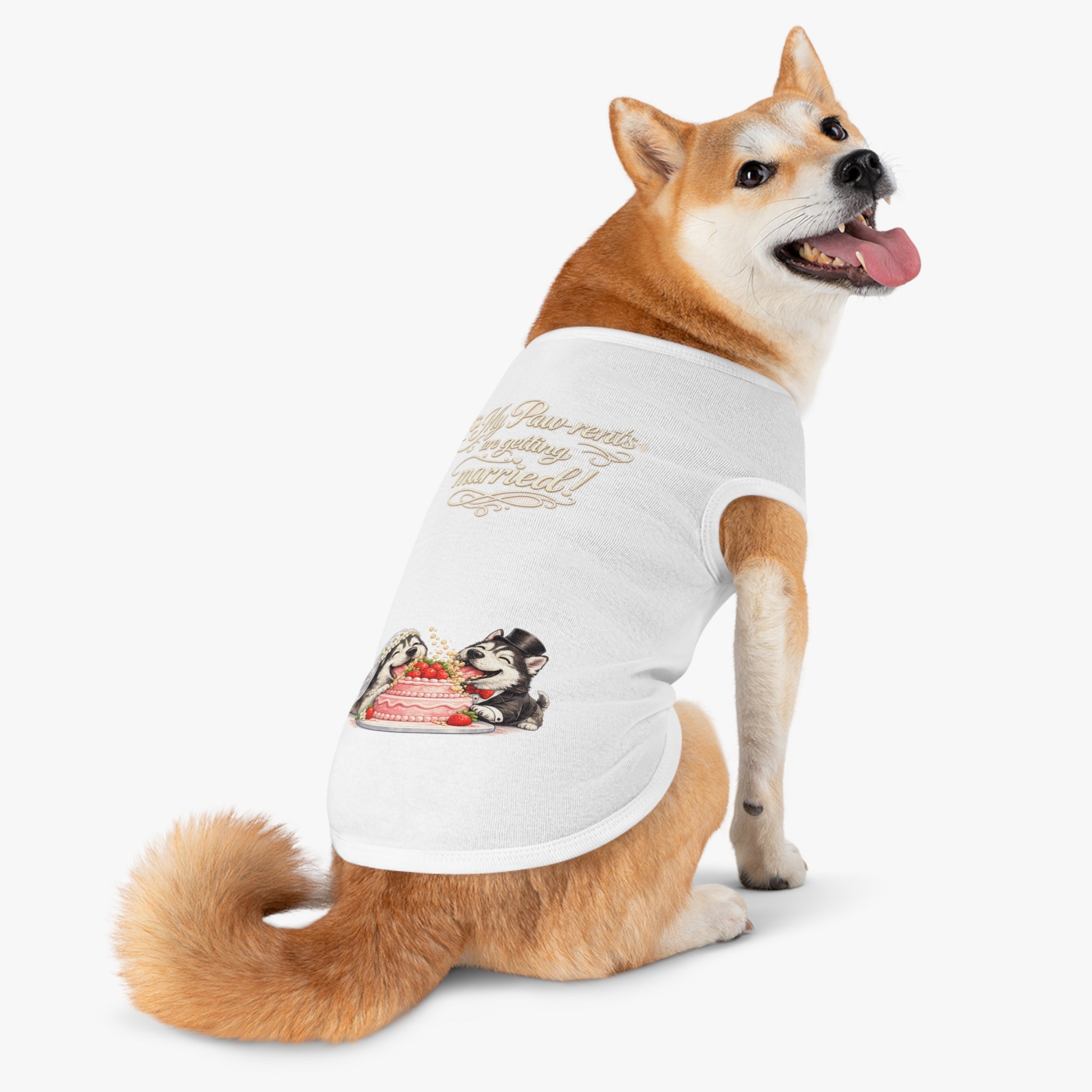 Engagement Gift for Dog Lovers -- My Pawrents Are Getting Married Dog Shirt Wedding Gift (Husky)