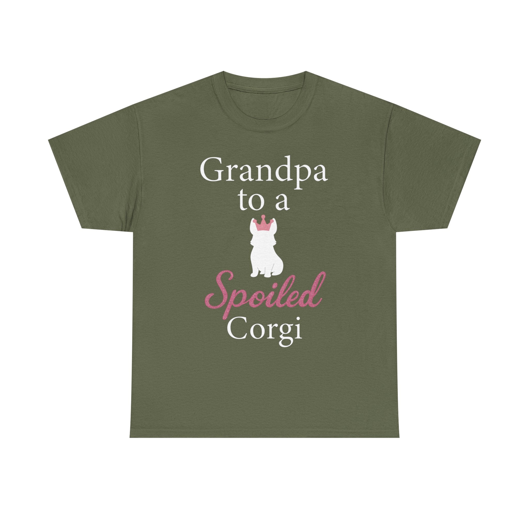Grandpa to a Spoiled Corgi T-Shirt — Funny Shirt for Dog Lovers