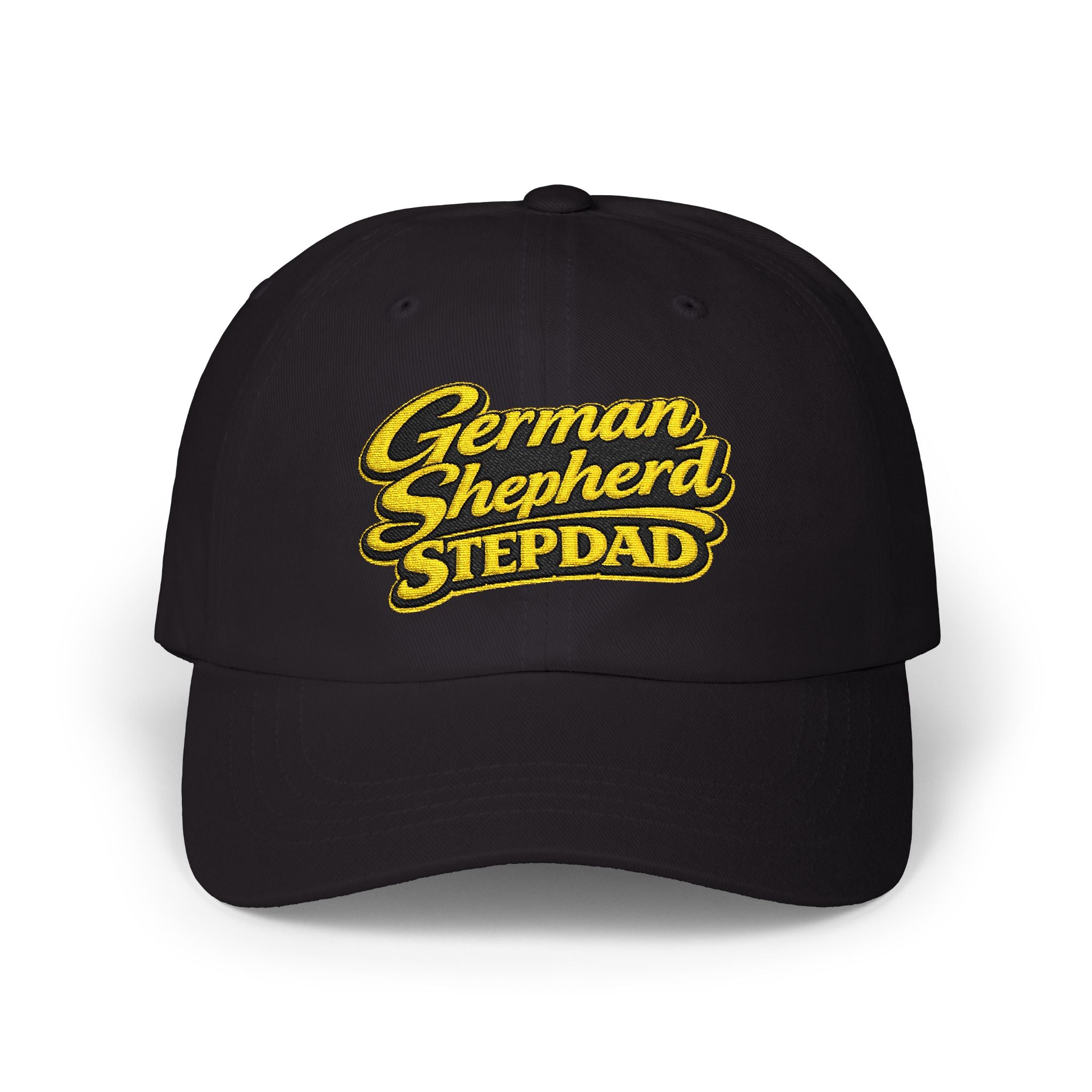 German Shepherd Stepdad Dad Cap — Embroidered Baseball Hat for Dog Lovers
