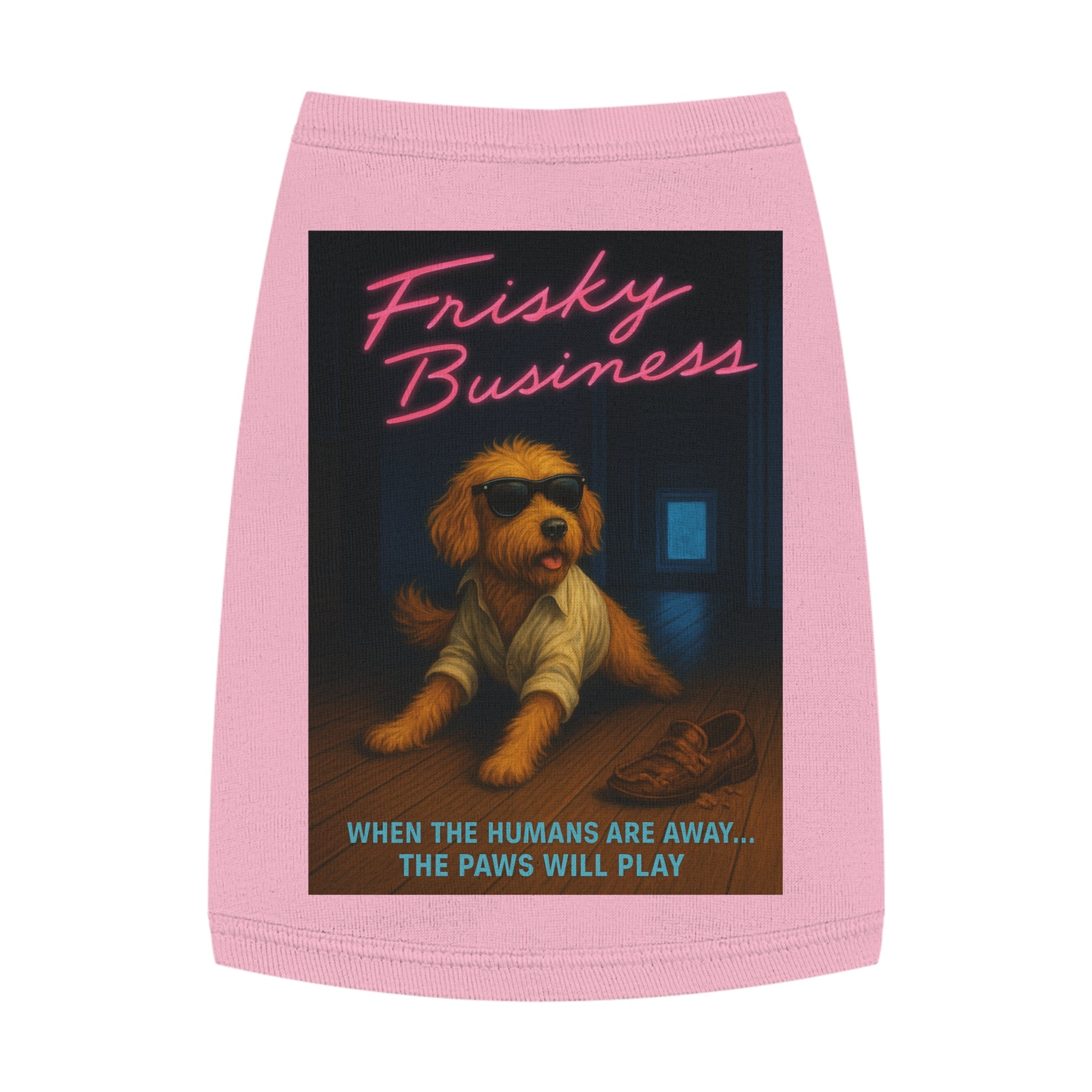 Frisky Business Pet Tank Top-- Funny Parody Shirt for Dog Lovers