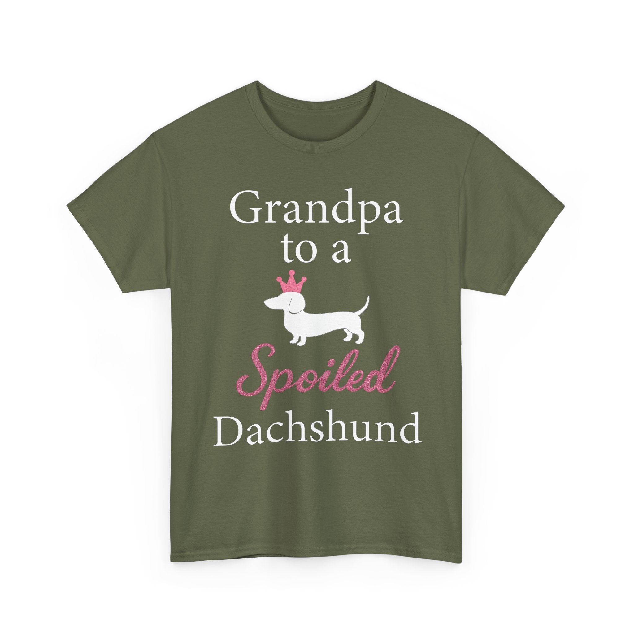 Grandpa to a Spoiled Dachshund T-Shirt — Funny Shirt for Dog Lovers