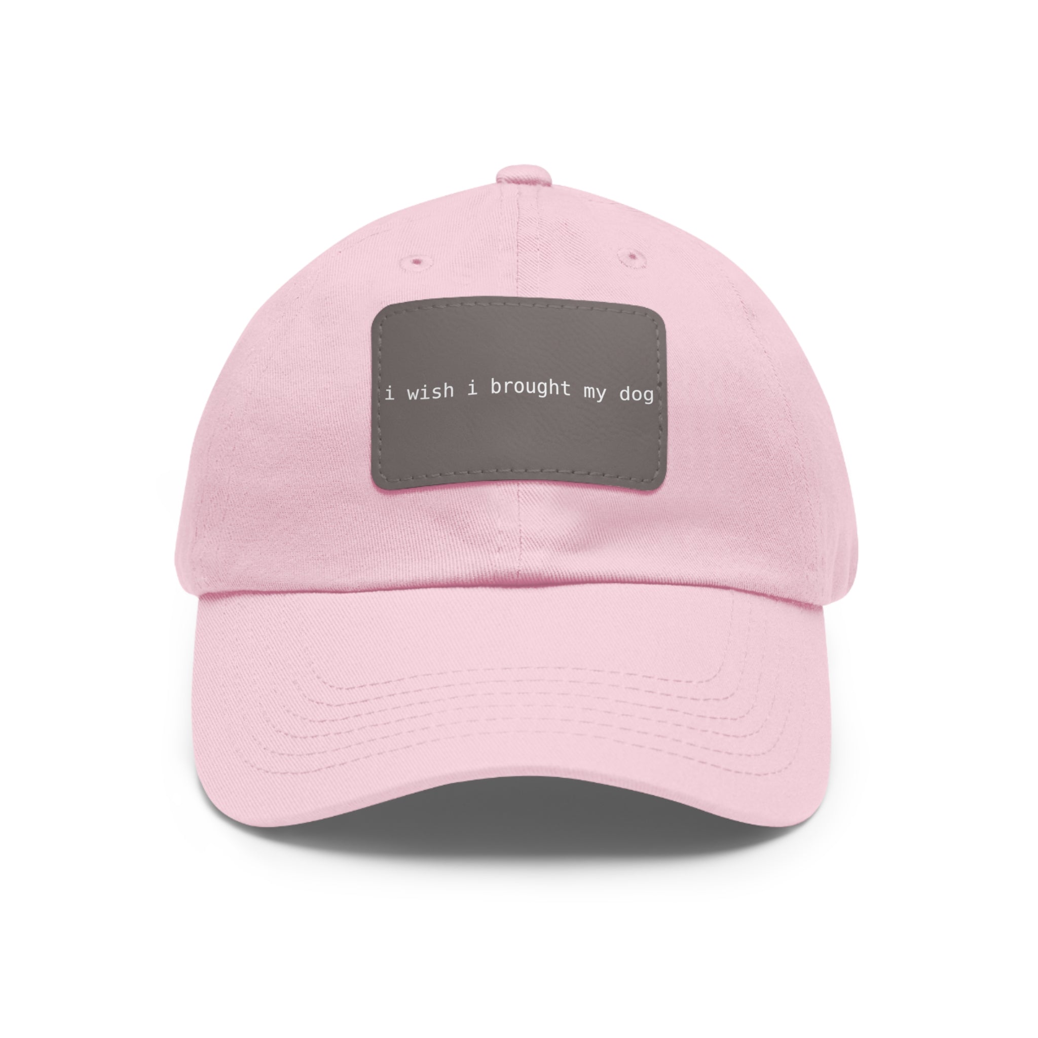 I Wish I Brought My Dog Hat with Patch (Rectangle) -- Funny Hat for Dog Lovers