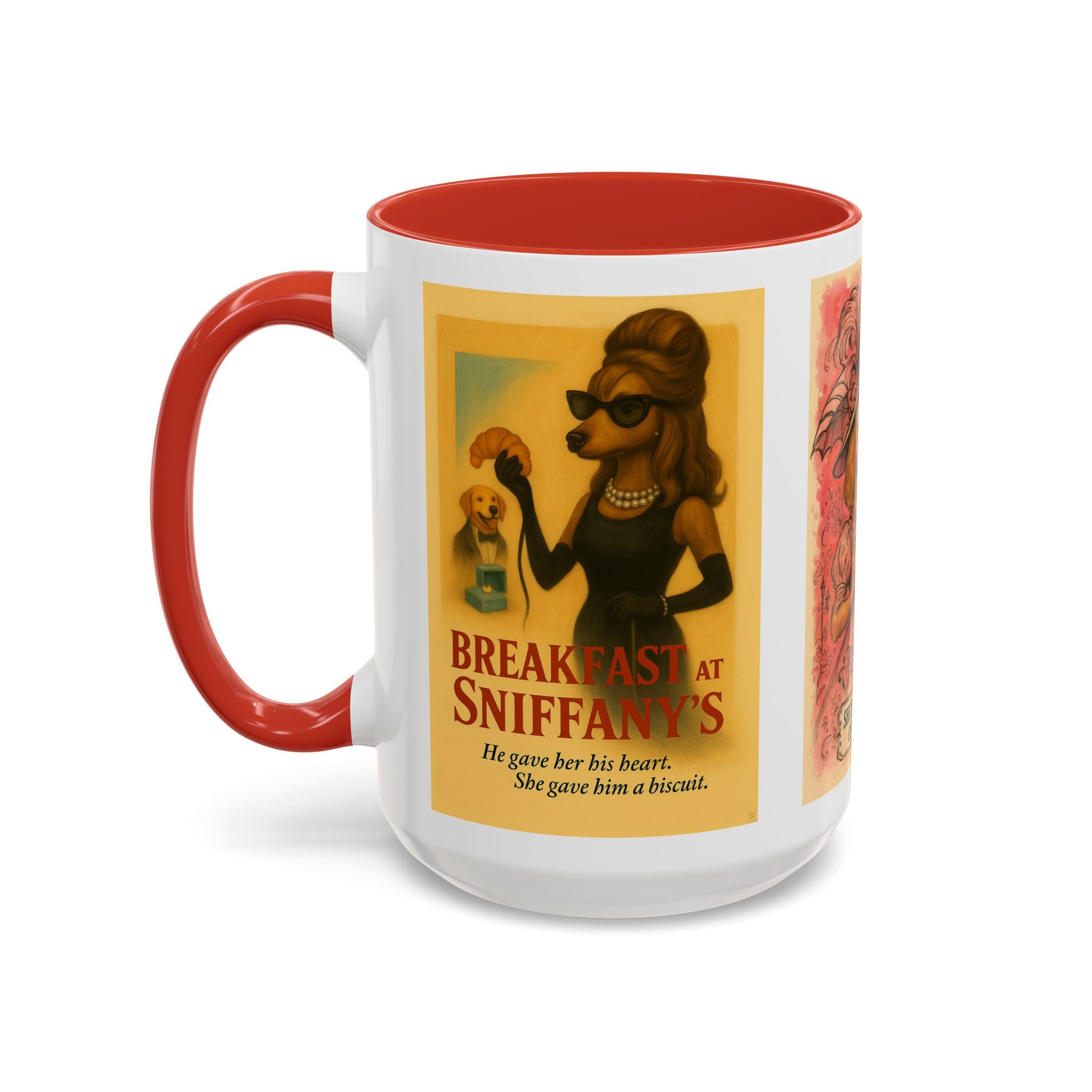 Audrey Hepburn Dog Parody Mug – Funny Gift for Classic Movie Lovers