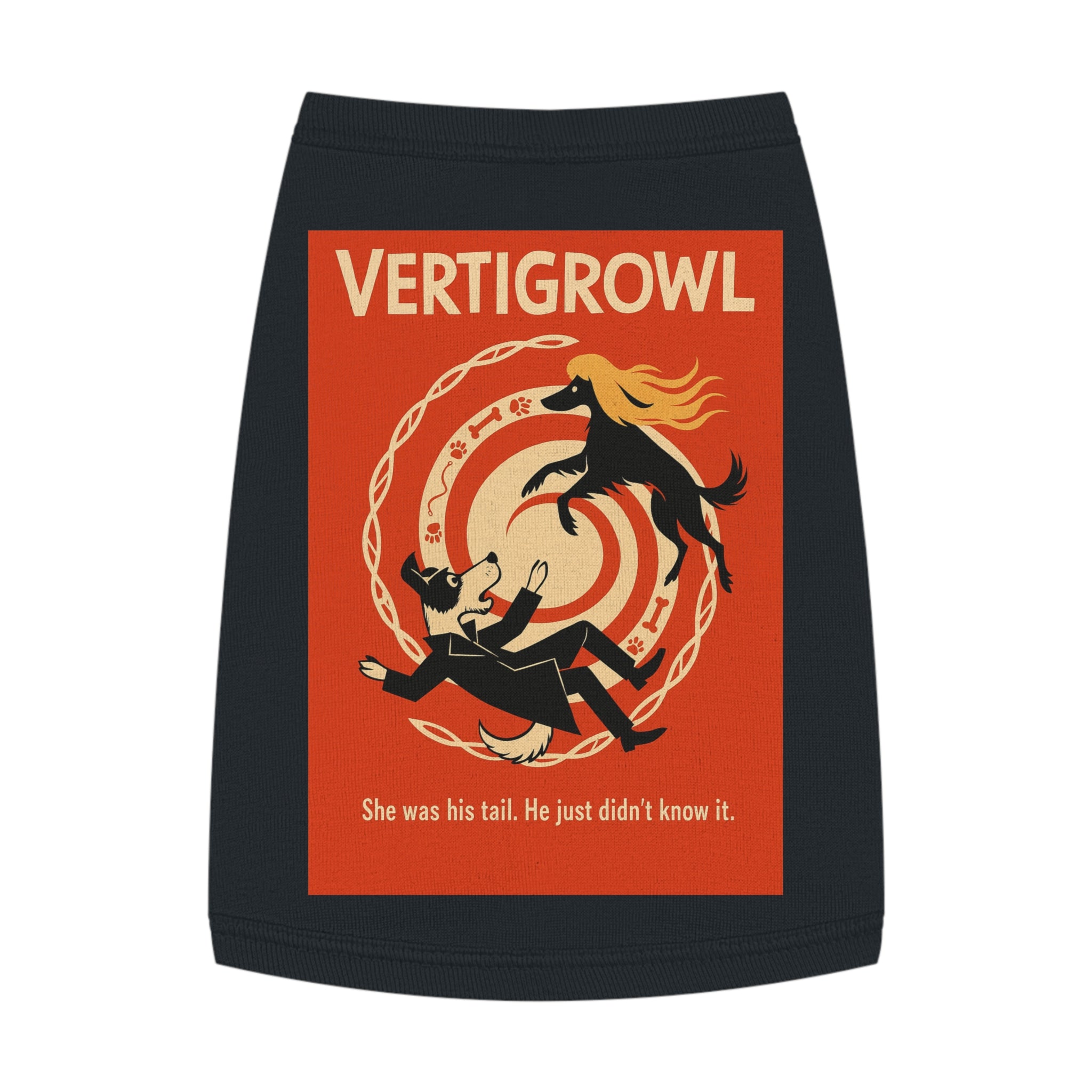 Vertigrowl Pug Pet Tank Top-- Funny Parody Shirt for Dog Lovers