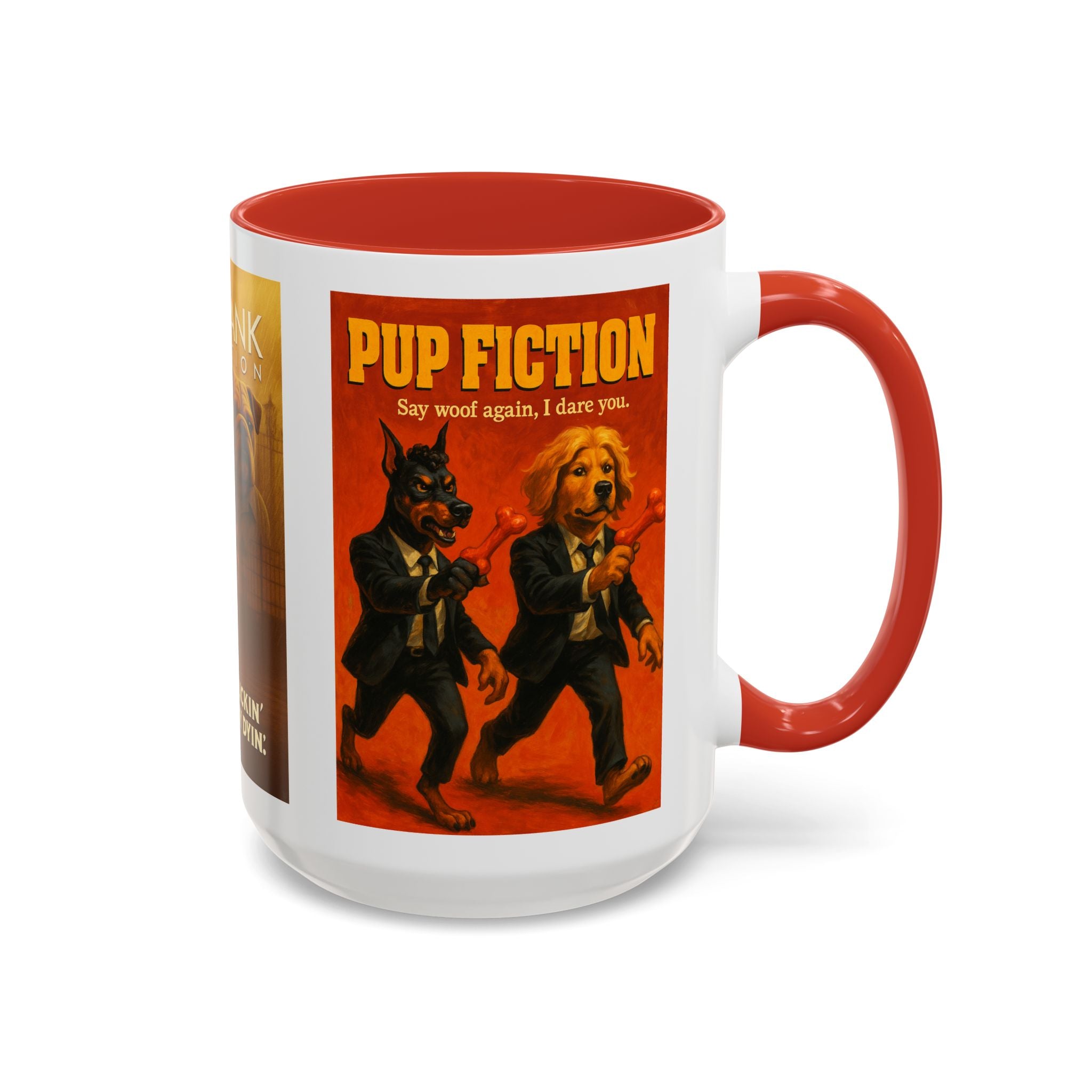 90s Movie Classics Dog Parody Mug – Funny Gift for Forrest Gump, Shawshank Redemption, and Pulp Fiction Fans