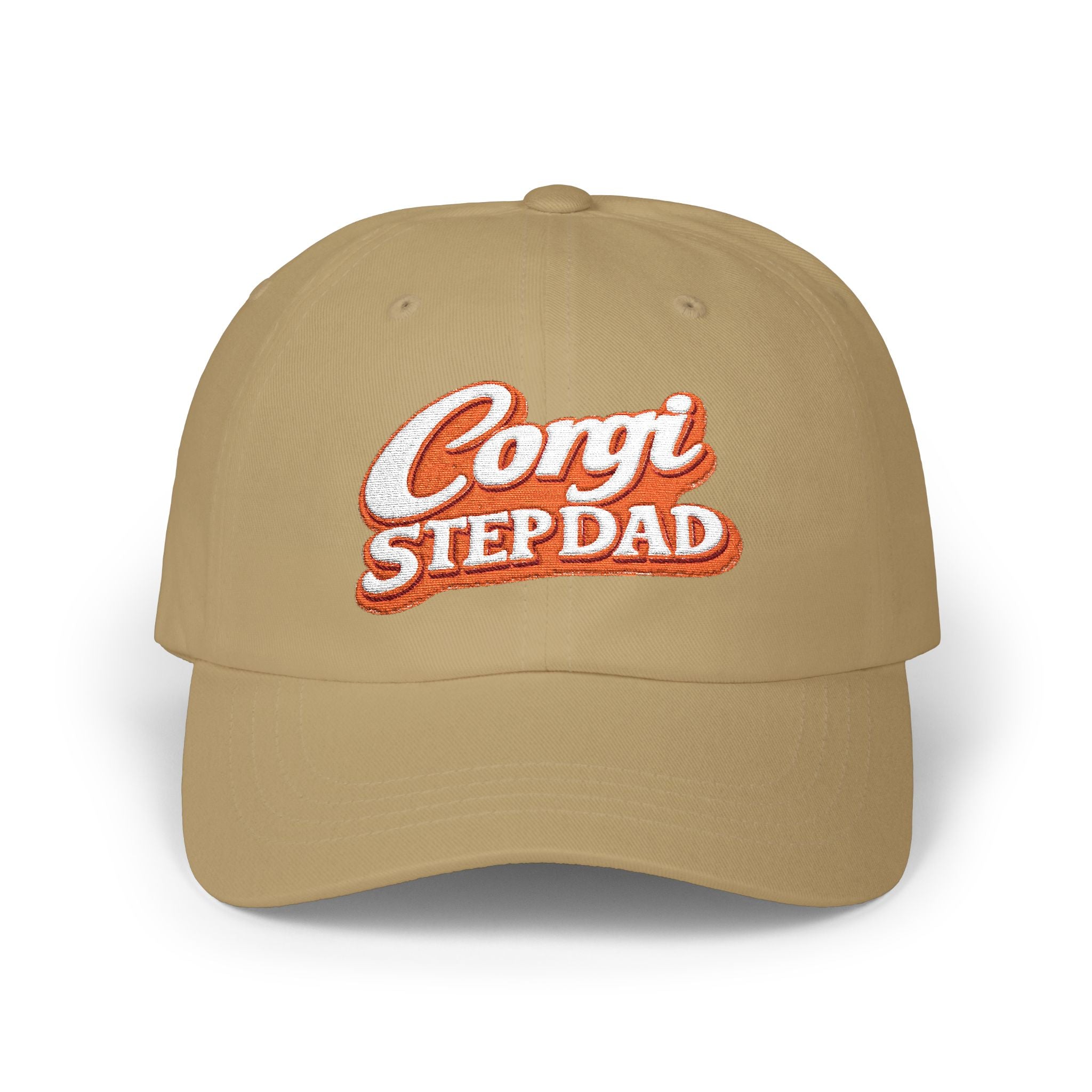 Corgi Stepdad Dad Cap — Embroidered Baseball Hat for Dog Lovers