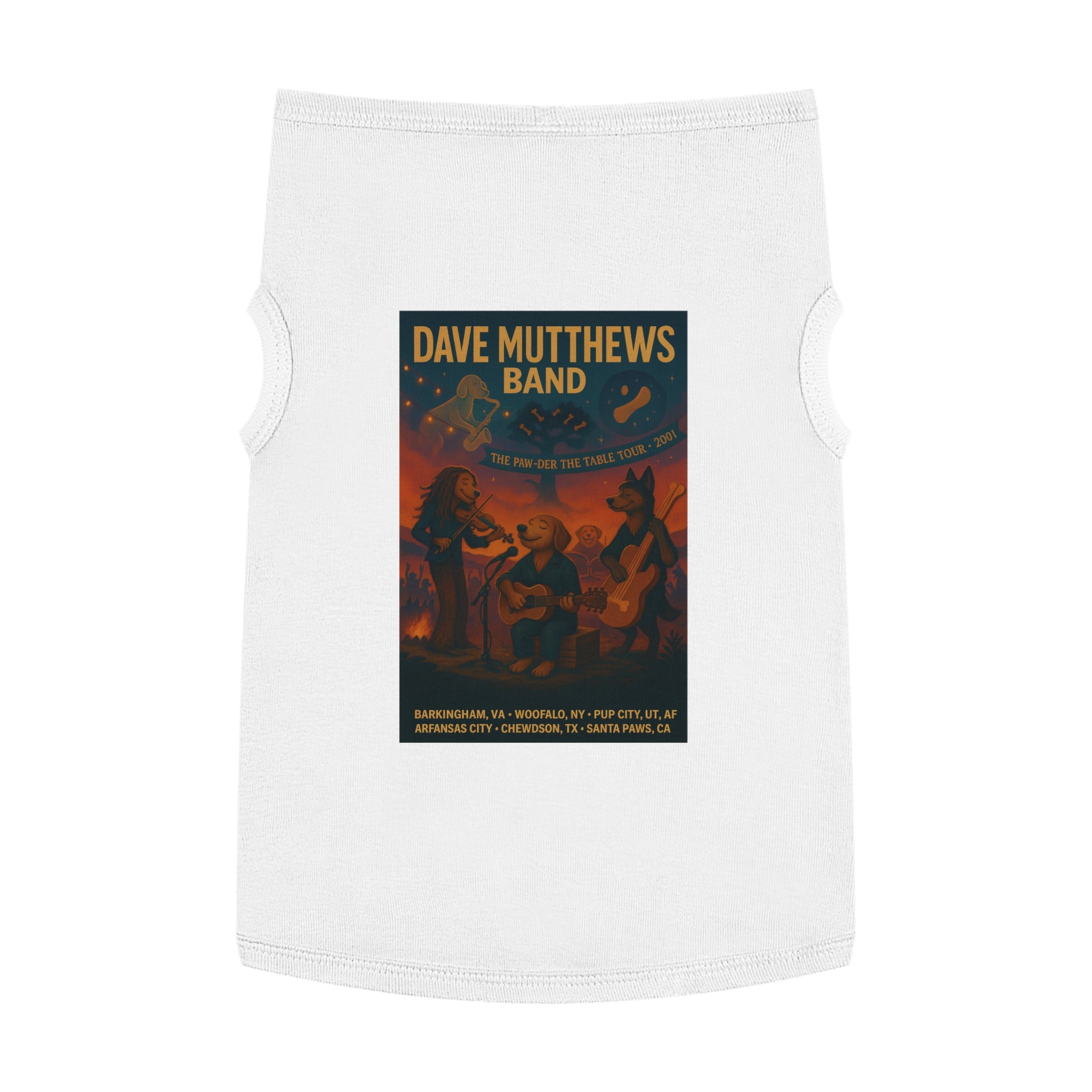Dave Mutthews Band Pet Tank Top-- Funny Parody Shirt for Dog Lovers