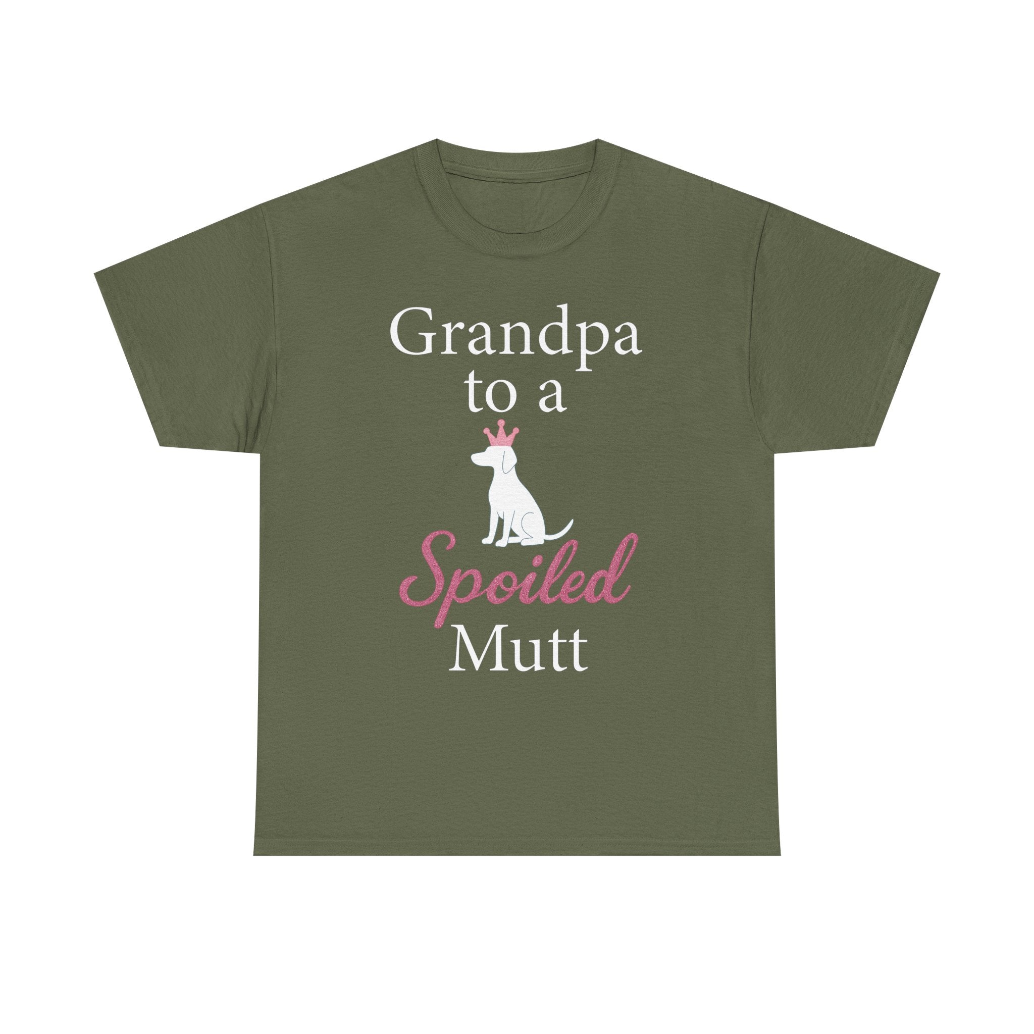 Grandpa to a Spoiled Mutt T-Shirt — Funny Shirt for Dog Lovers