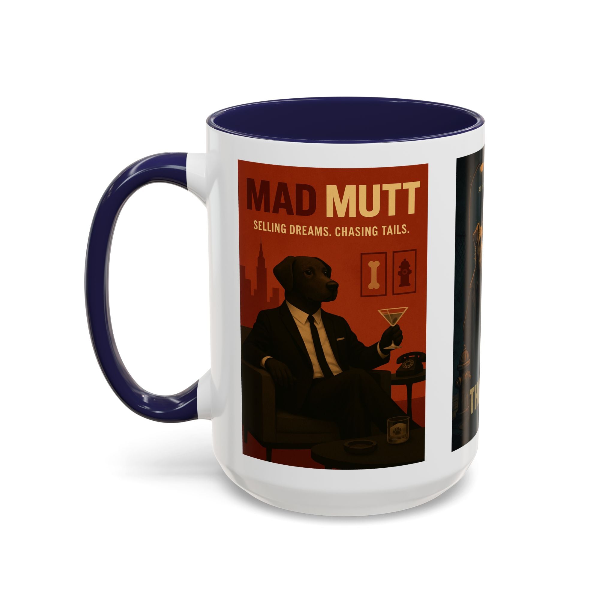 Golden TV Classics Dog Parody Coffee Mug – Mad Men, The Wire & Game of Thrones