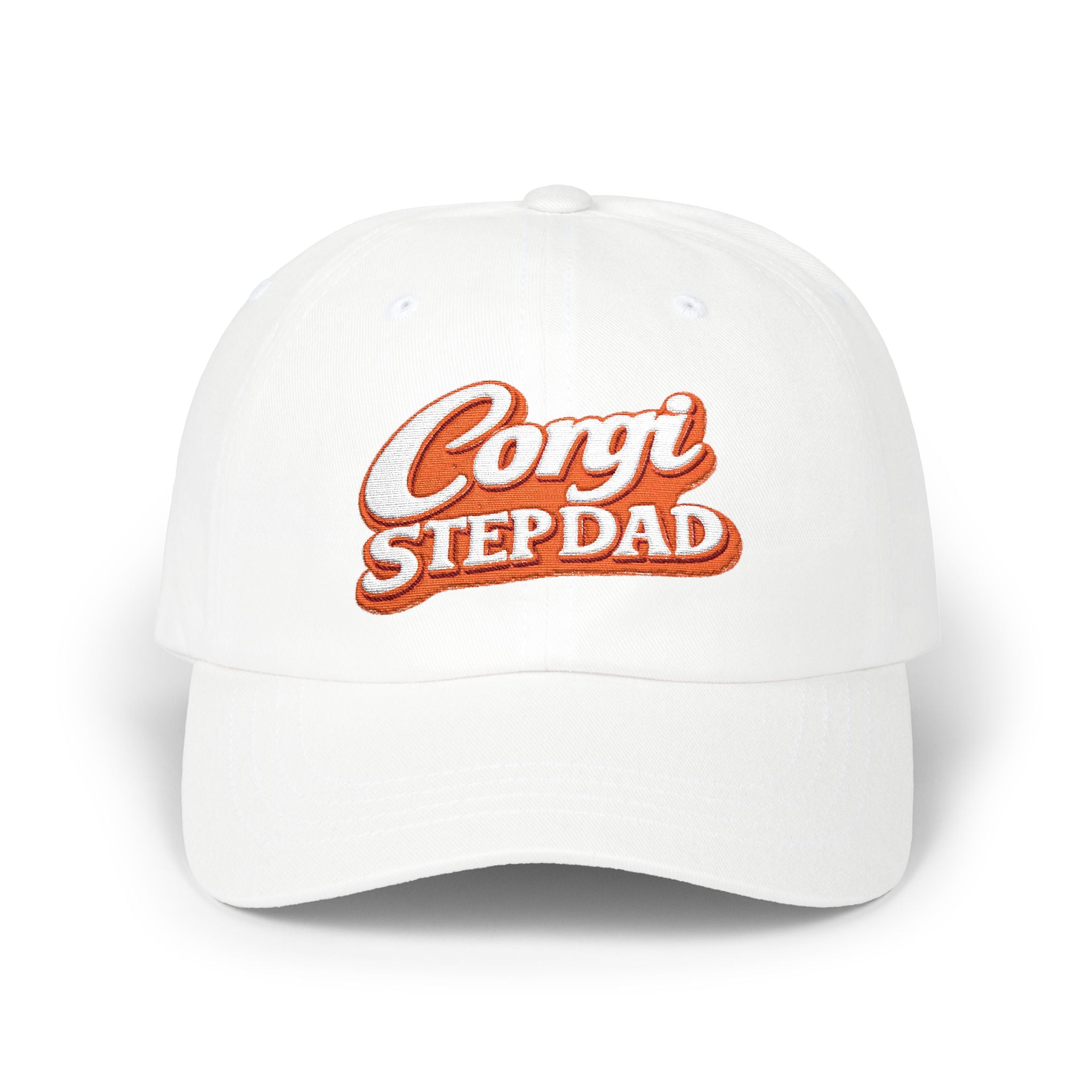 Corgi Stepdad Dad Cap — Embroidered Baseball Hat for Dog Lovers