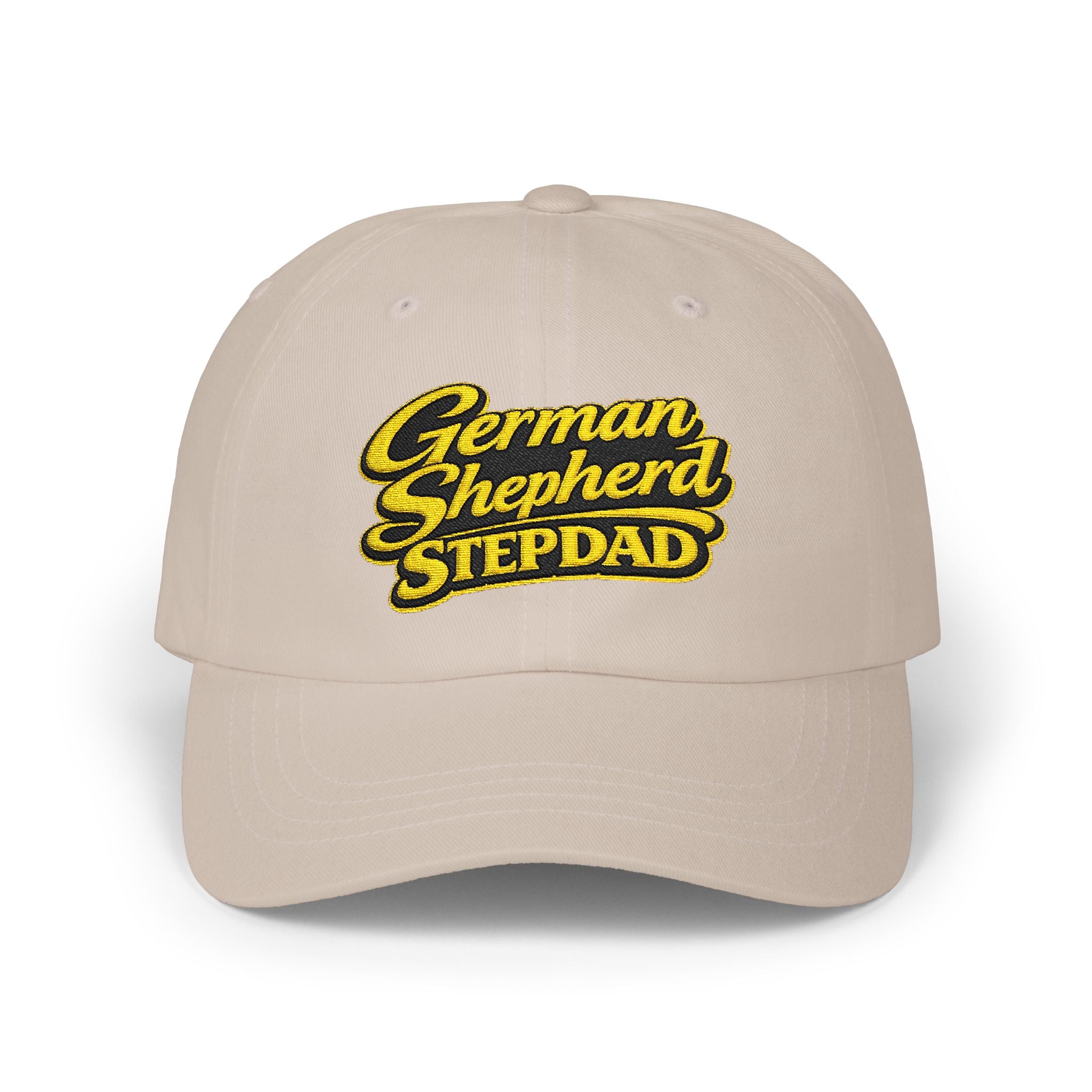 German Shepherd Stepdad Dad Cap — Embroidered Baseball Hat for Dog Lovers