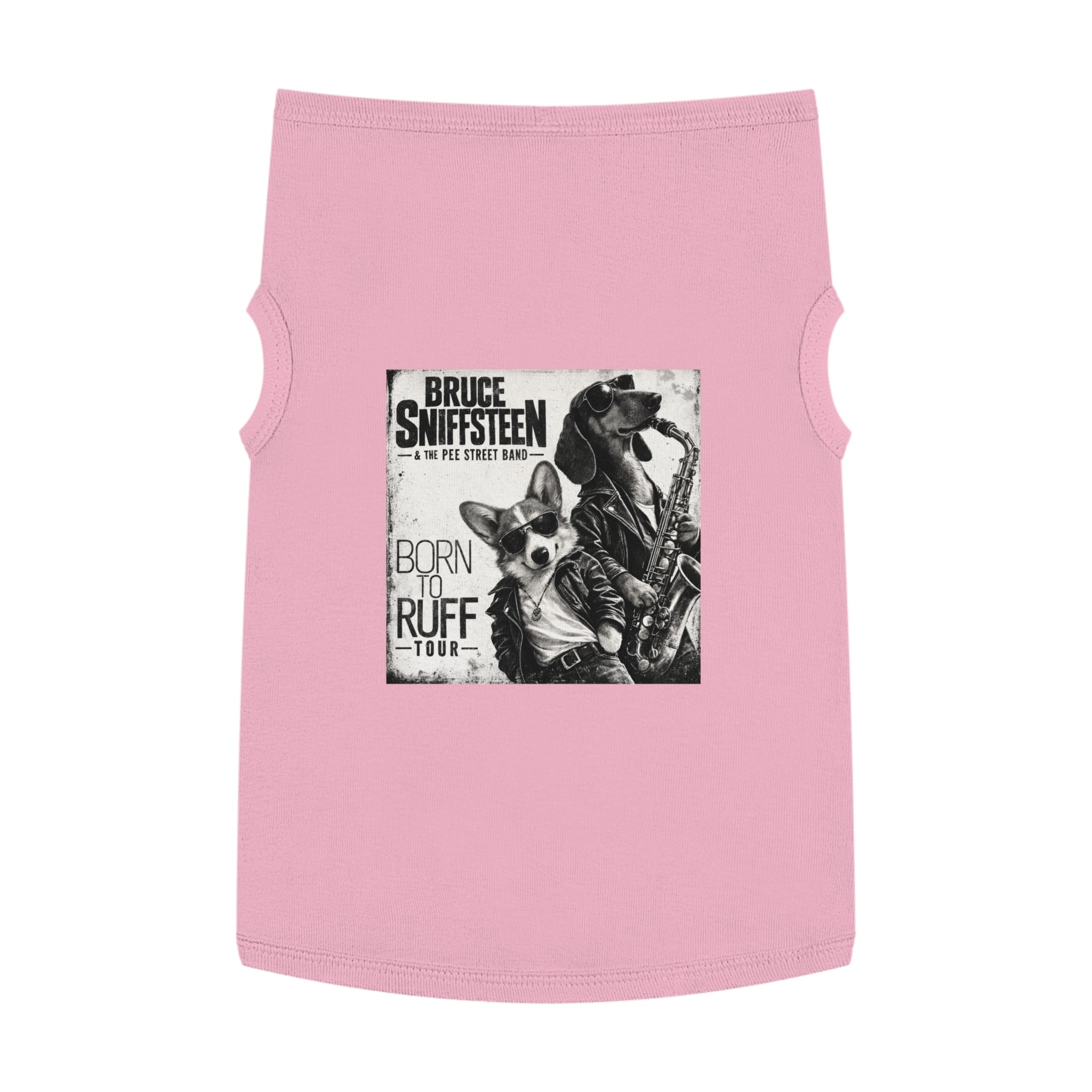 Bruce Sniffsteen Pet Tank Top -- Funny Bruce Springsteen 2026 Tour Shirt Parody