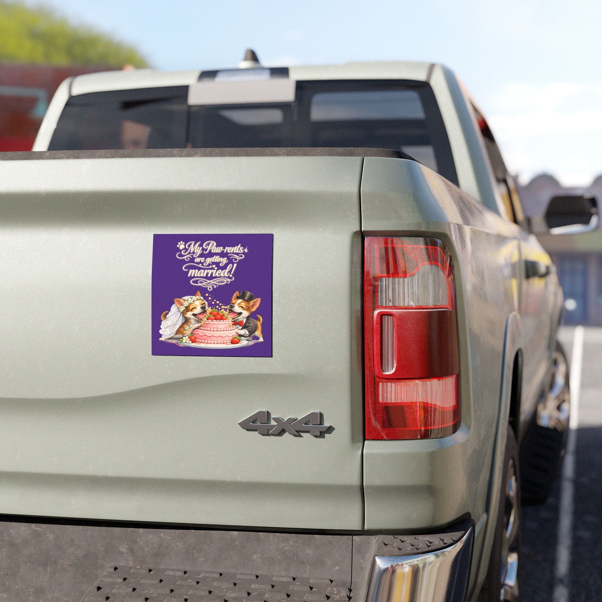 My Paw-rents Are Getting Married! Chihuahua Wedding Car Magnet