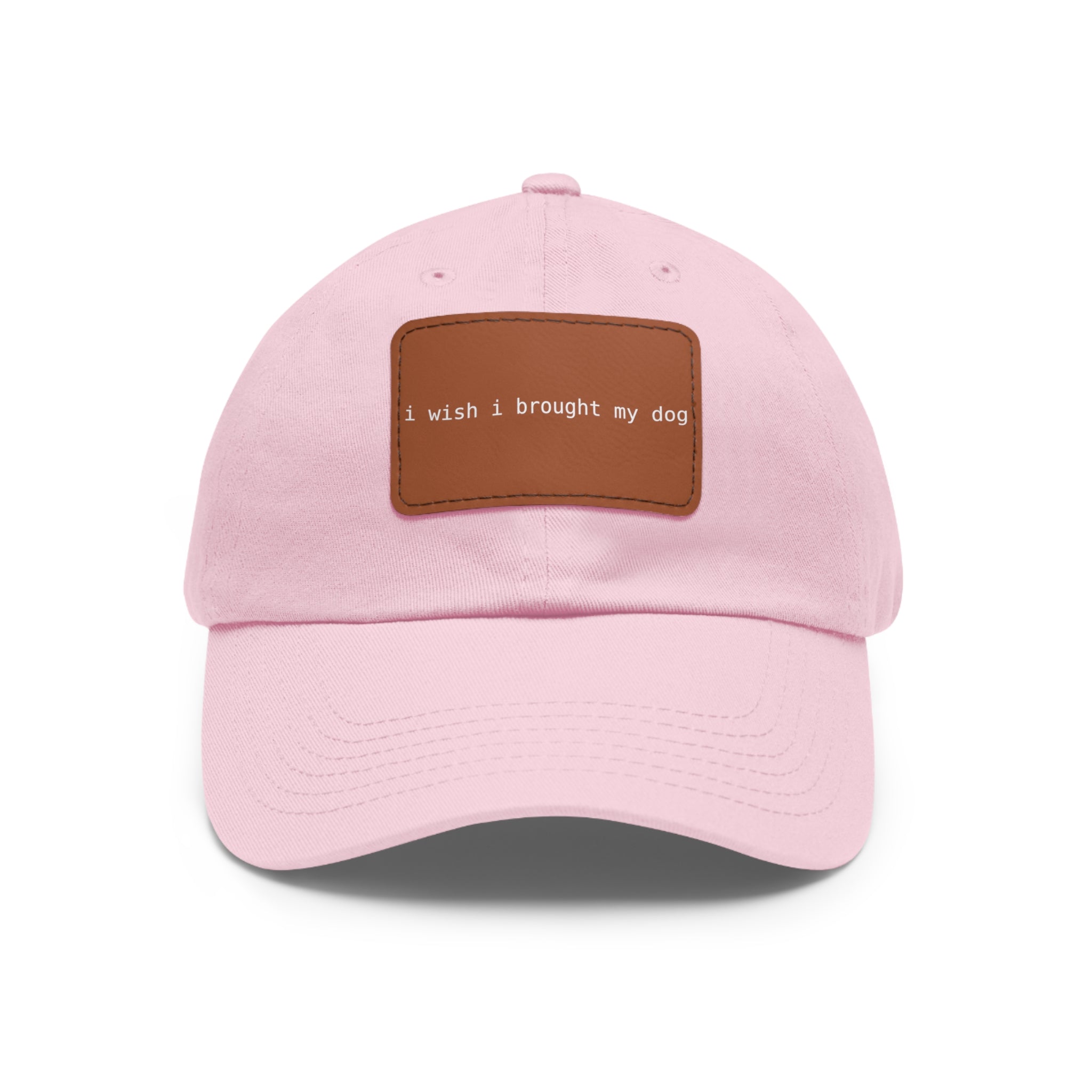 I Wish I Brought My Dog Hat with Patch (Rectangle) -- Funny Hat for Dog Lovers