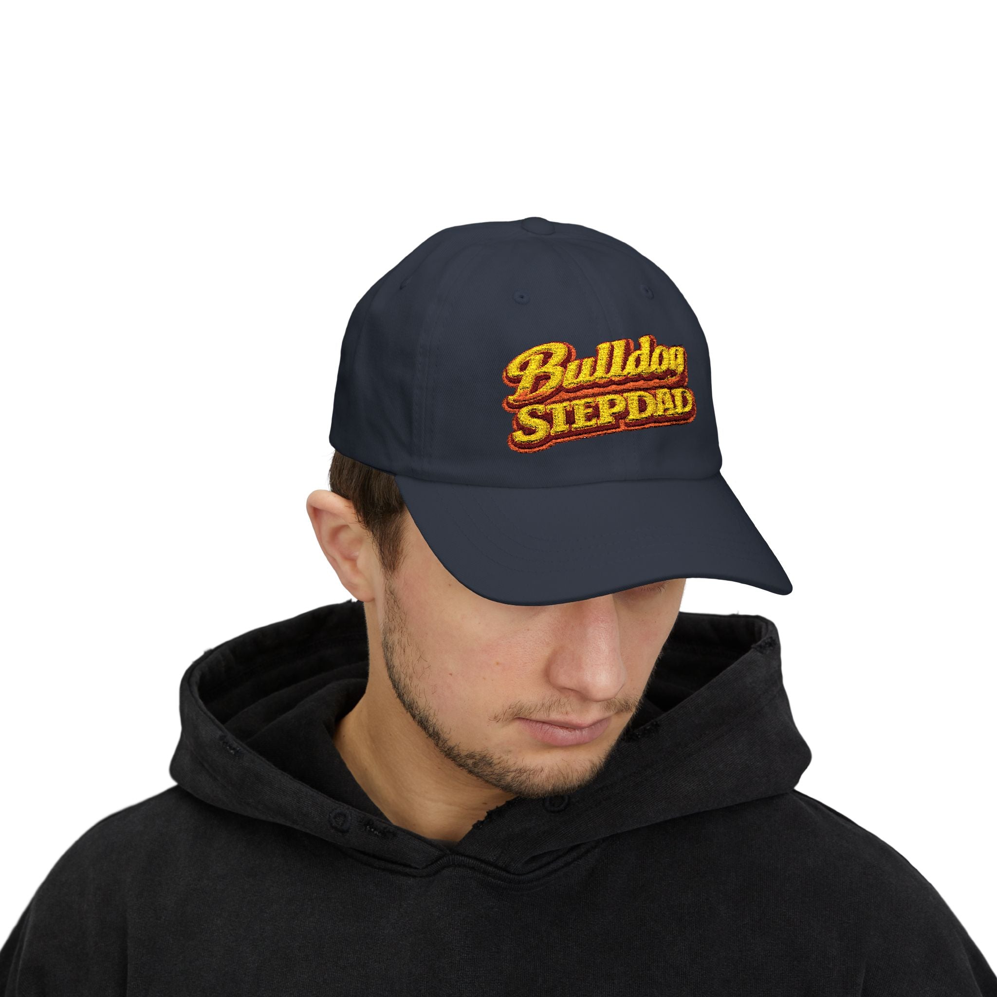Bulldog Stepdad Dad Cap — Embroidered Baseball Hat for Dog Lovers