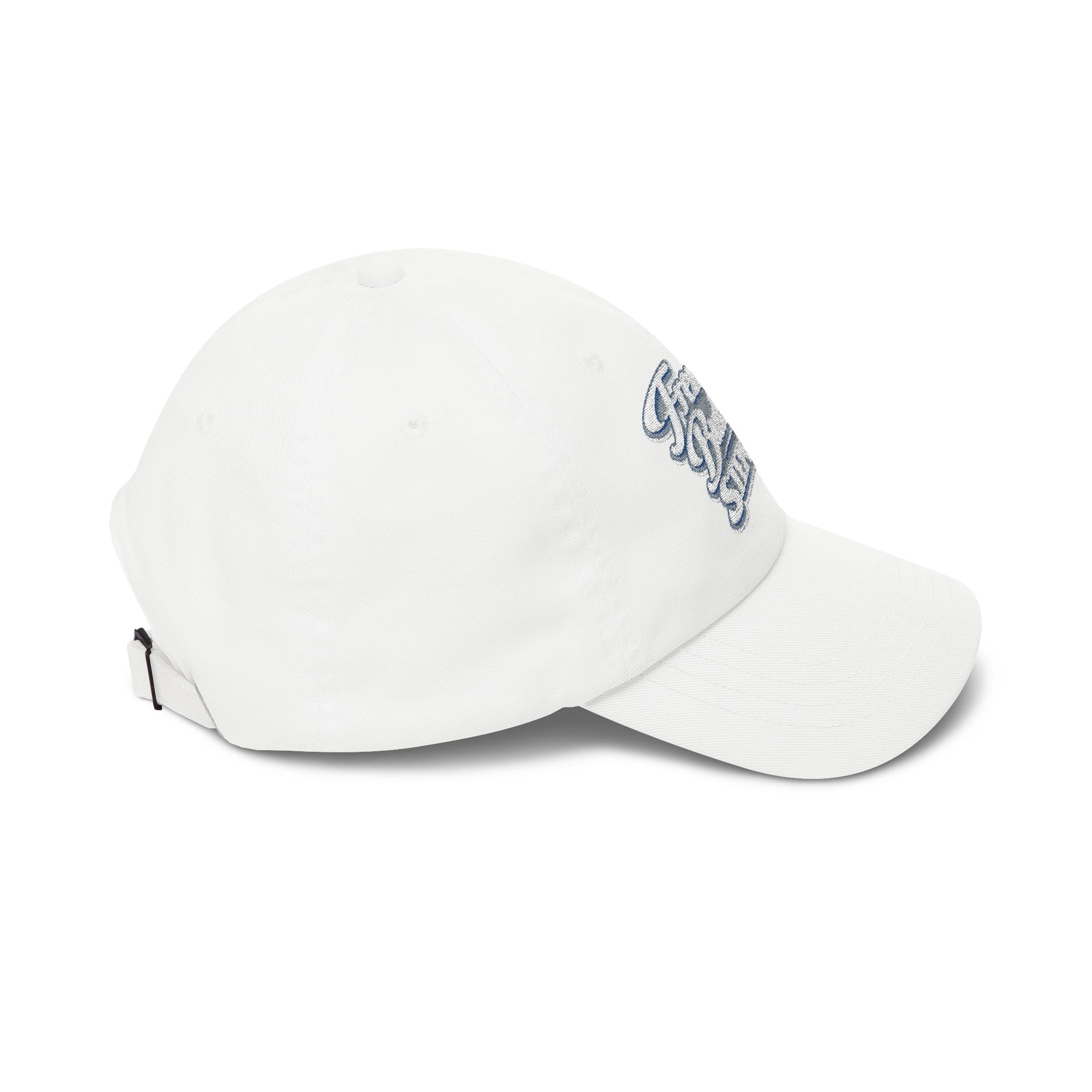 French Bulldog Stepdad Dad Cap — Embroidered White Baseball Hat for Dog Lovers