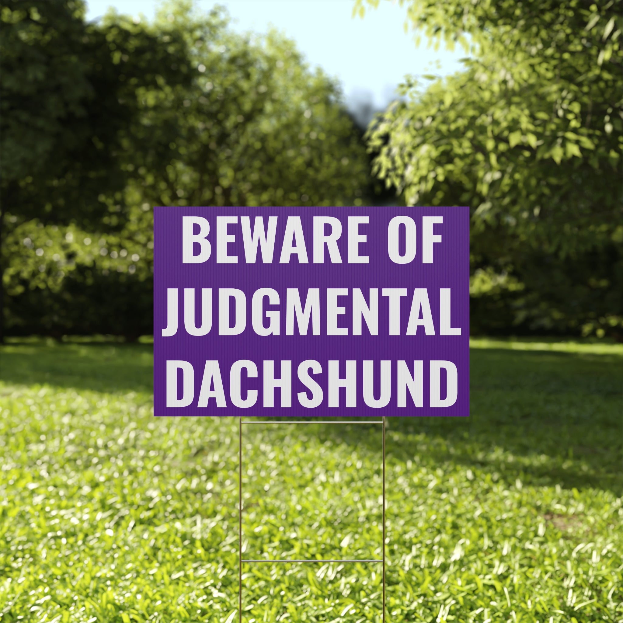 Copy of Beware of Anxious Chihuahua Yard Sign - Funny Dog Warning Plastic Lawn Sign