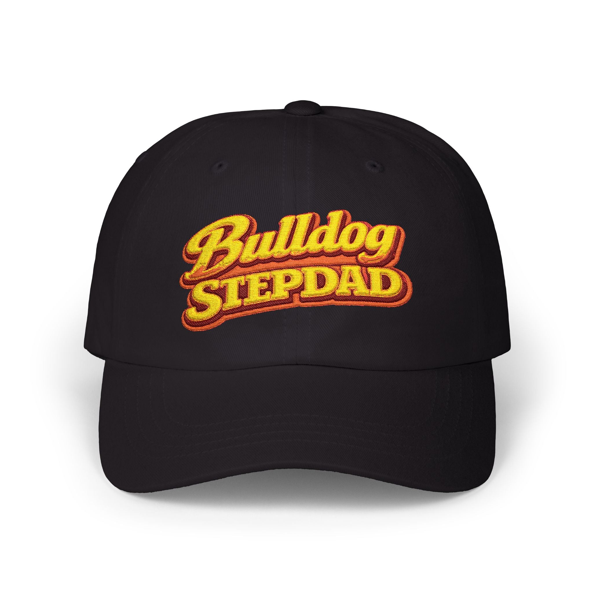 Bulldog Stepdad Dad Cap — Embroidered Baseball Hat for Dog Lovers