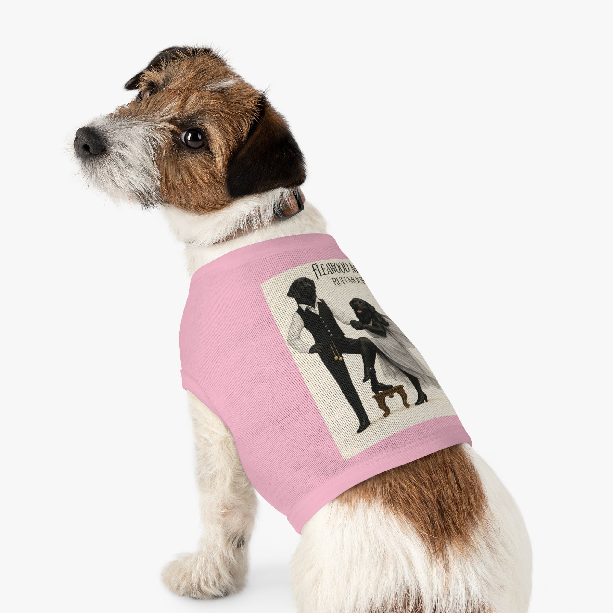 Fleetwoof Mac Ruffmours Pet Tank Top (Black Labs) -- Funny Fleetwood Mac Parody Shirt for Dogs Lovers