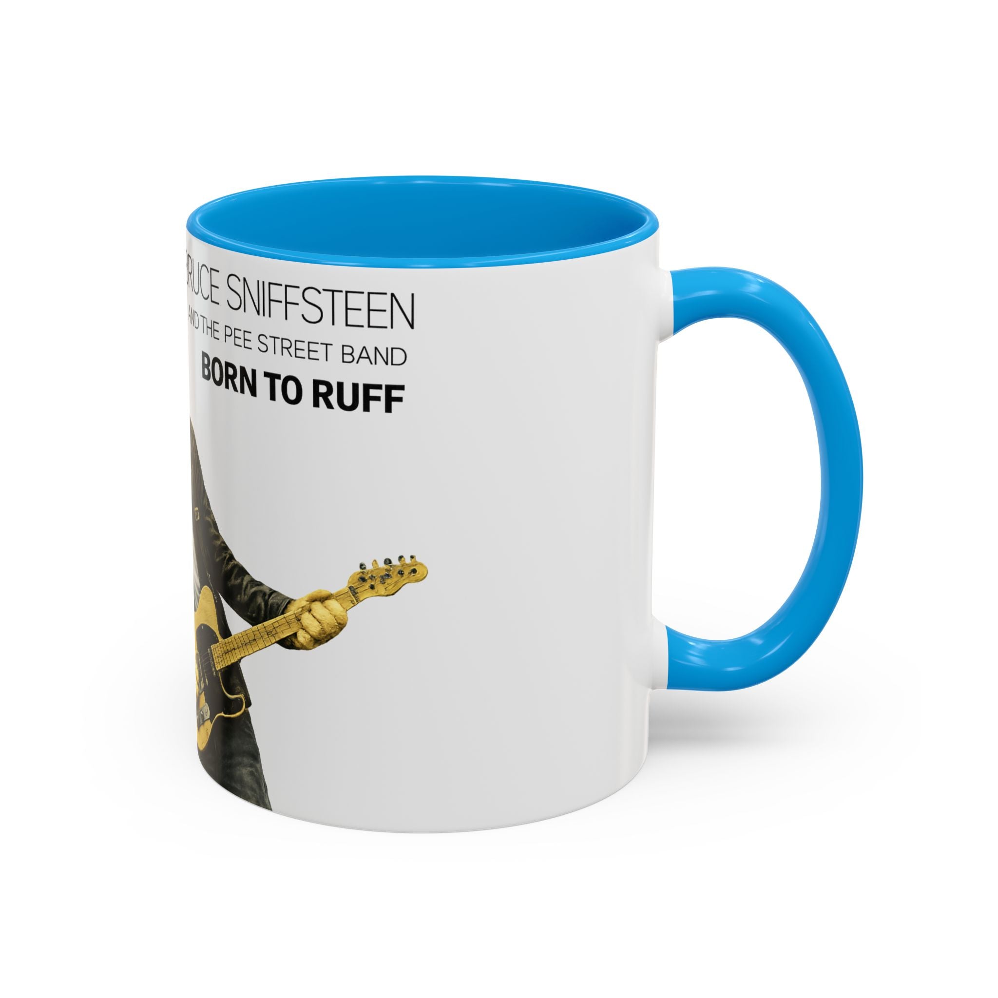 Bruce Sniffsteen & the Pee Street Band Coffee Mug -- Funny Bruce Springsteen 2026 Tour Mug Parody