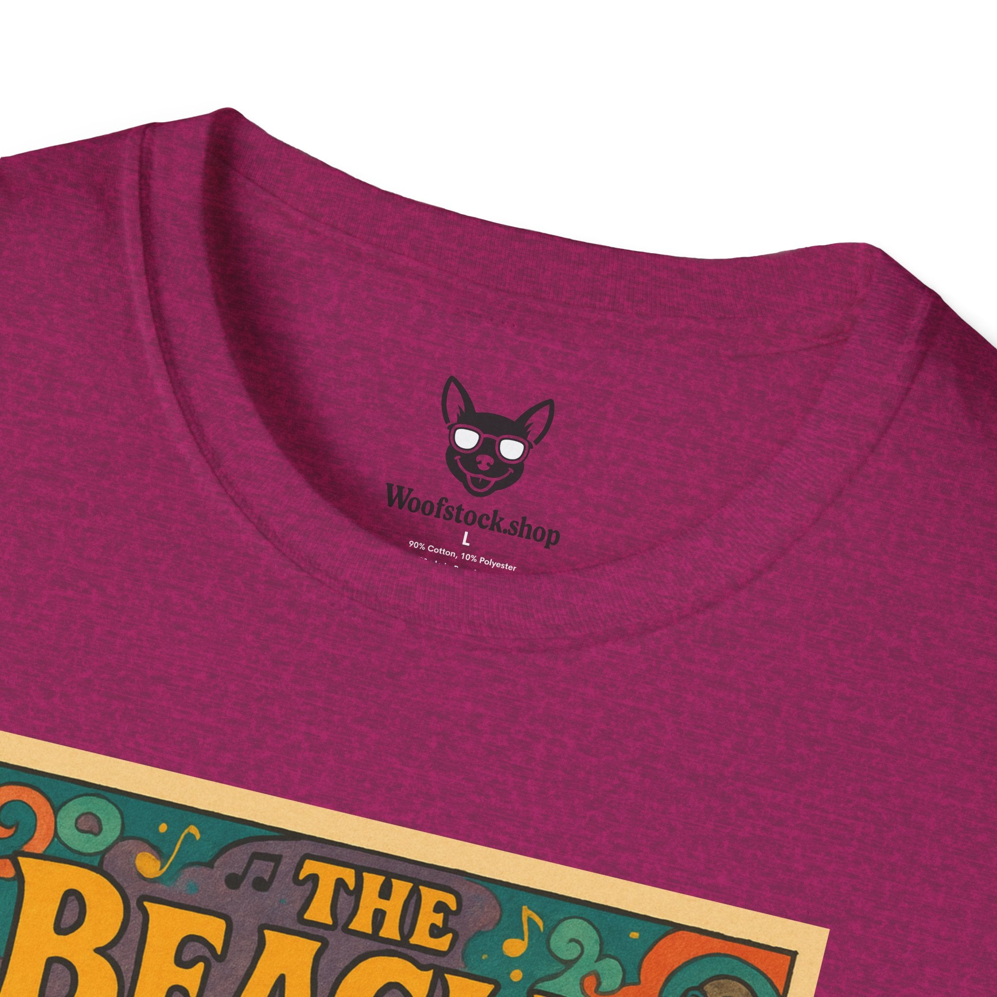 The Beatles Concert Poster Dog Parody Unisex Softstyle T-Shirt -- Funny Dog Concert Tee for Music and Dog Lovers