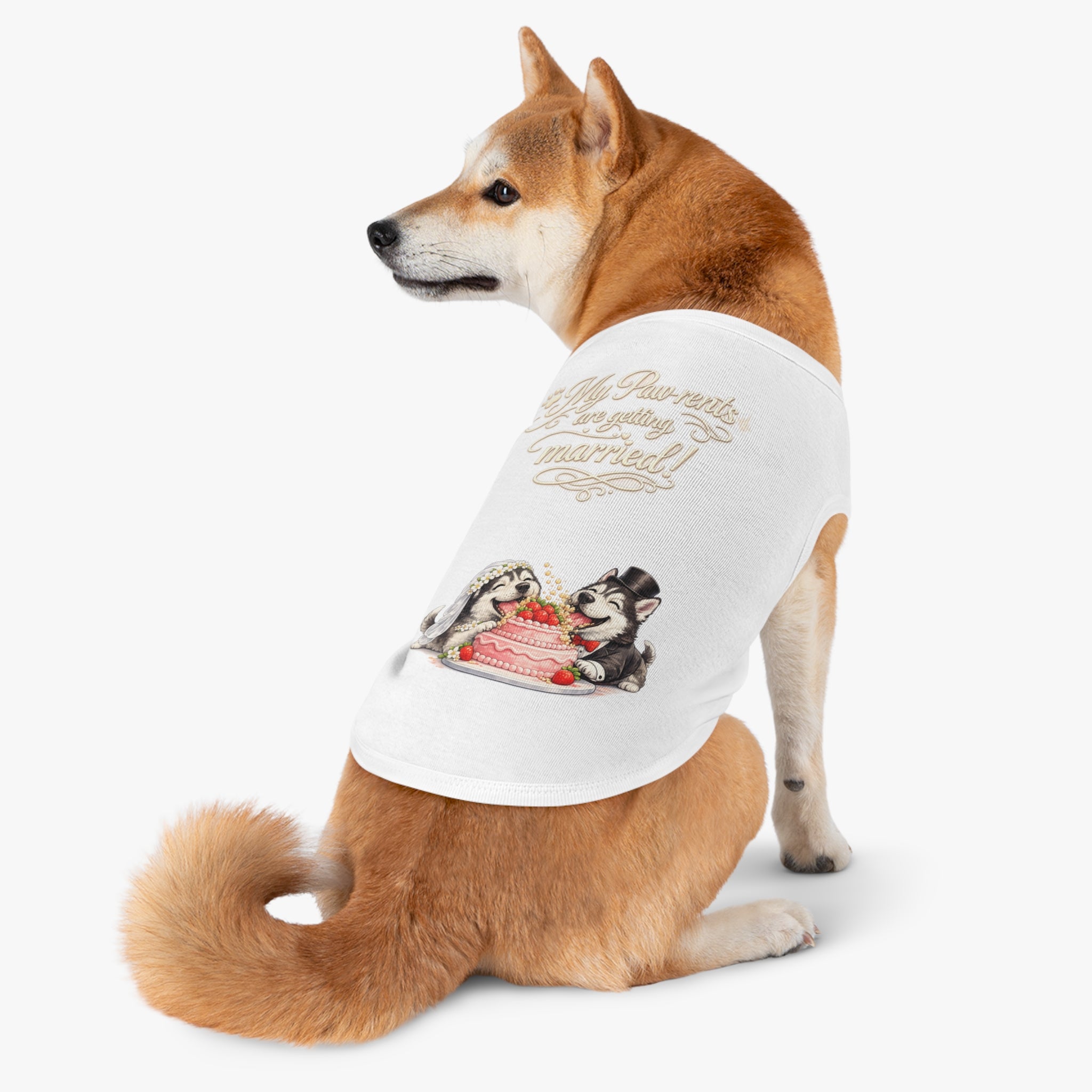 Engagement Gift for Dog Lovers -- My Pawrents Are Getting Married Dog Shirt Wedding Gift (Husky)