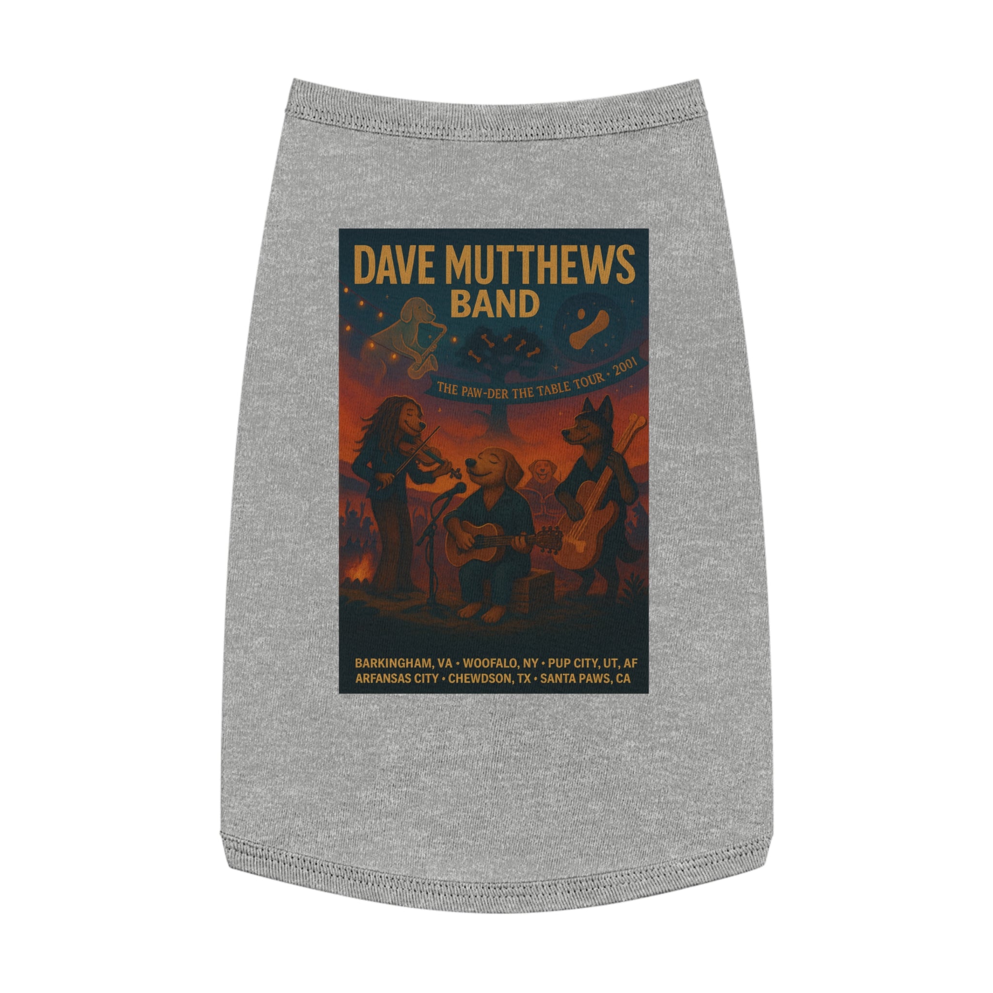 Dave Mutthews Band Pet Tank Top-- Funny Parody Shirt for Dog Lovers
