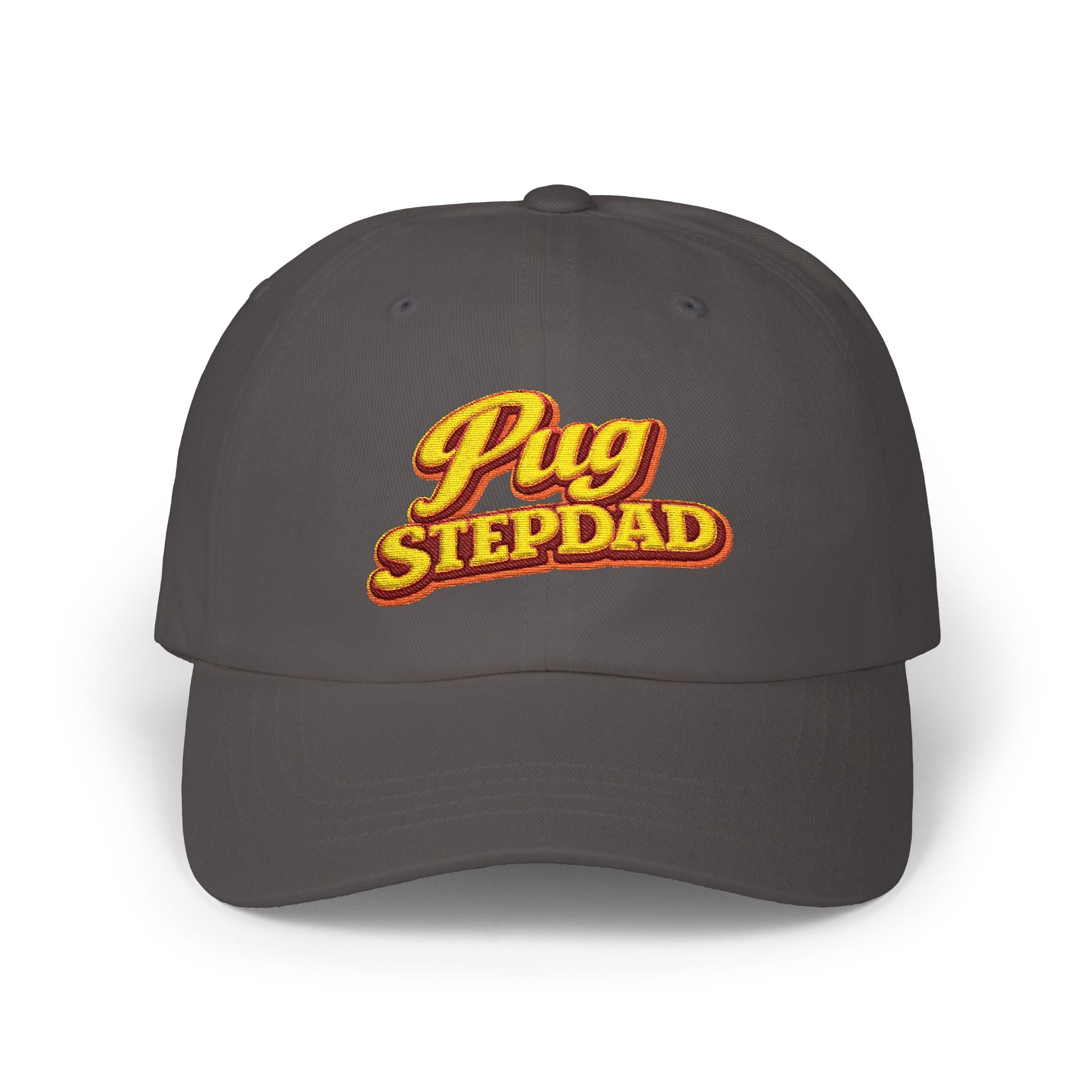 Pug Stepdad Dad Cap — Embroidered Baseball Hat for Dog Lovers