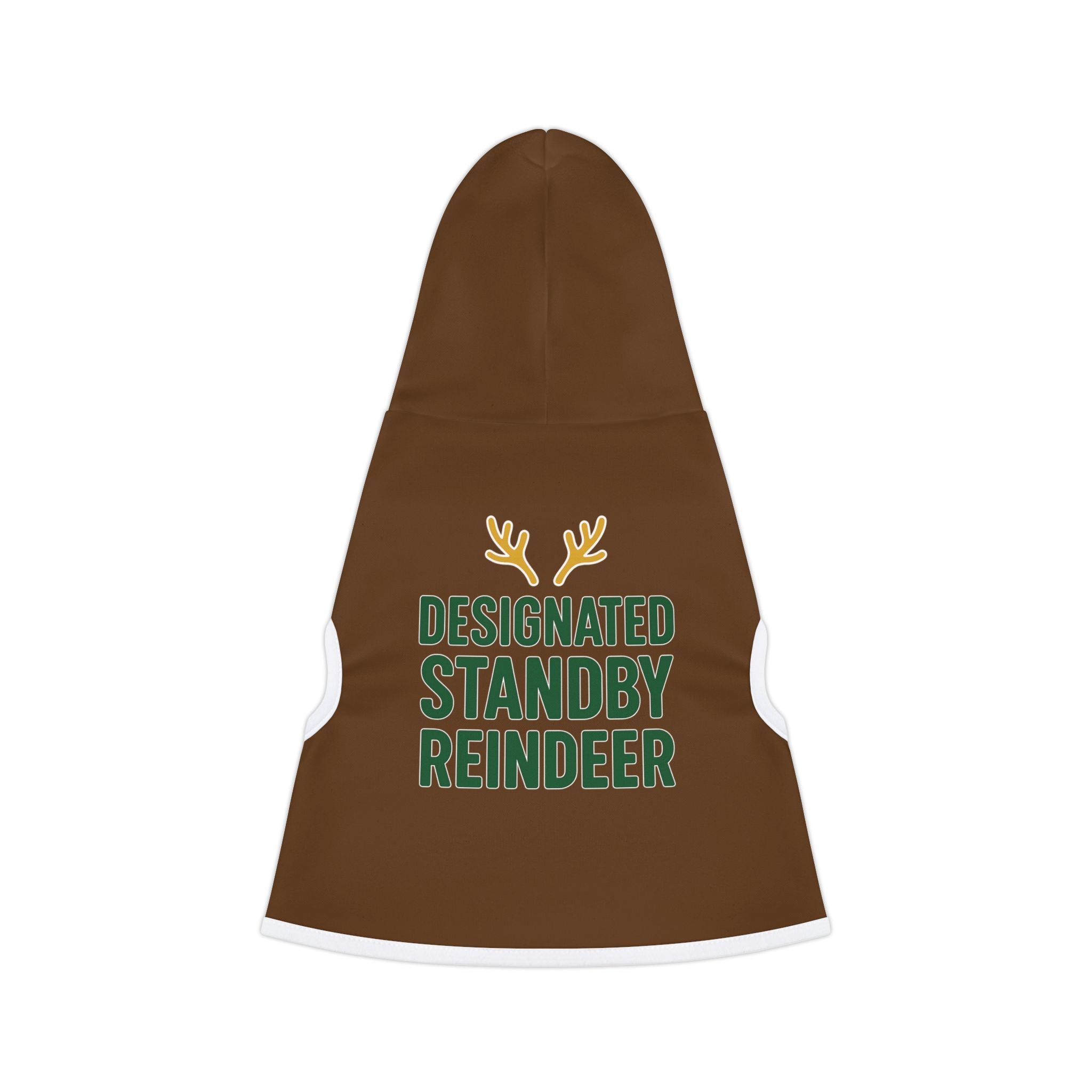 Designated Standby Reindeer Dog Hoodie -- Funny Christmas Dog Apparel