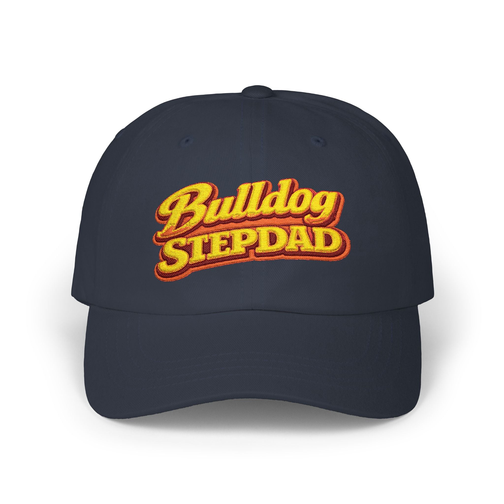Bulldog Stepdad Dad Cap — Embroidered Baseball Hat for Dog Lovers