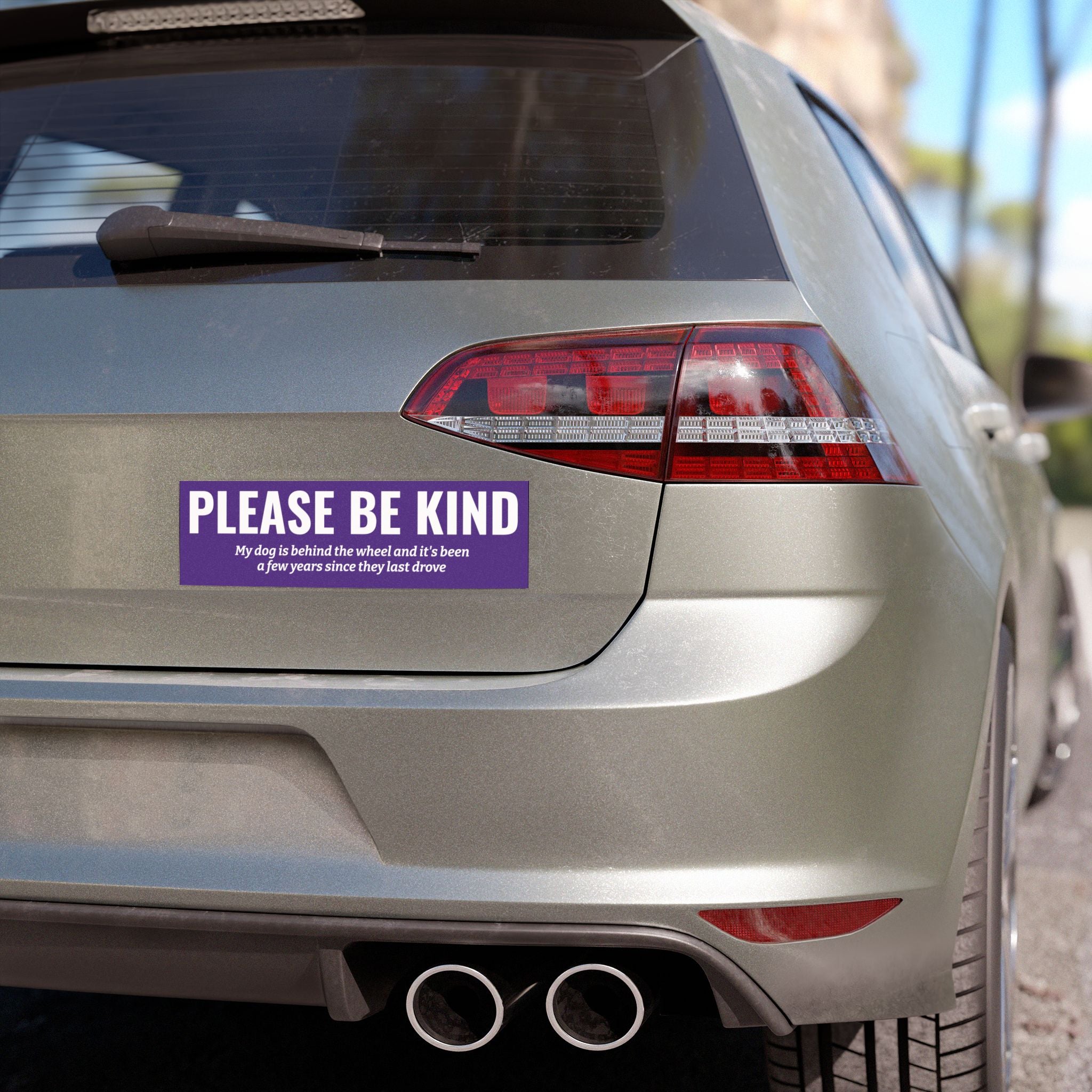 Please Be Kind Bumper Magnet -- Funny Car Decal for Dog Lovers