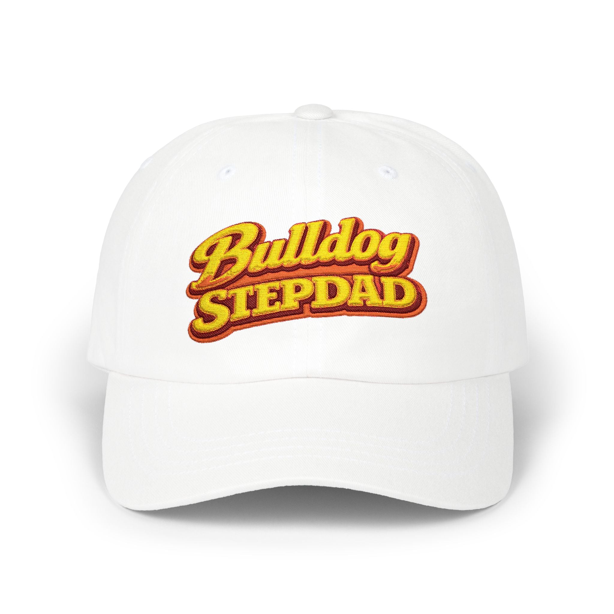 Bulldog Stepdad Dad Cap — Embroidered Baseball Hat for Dog Lovers