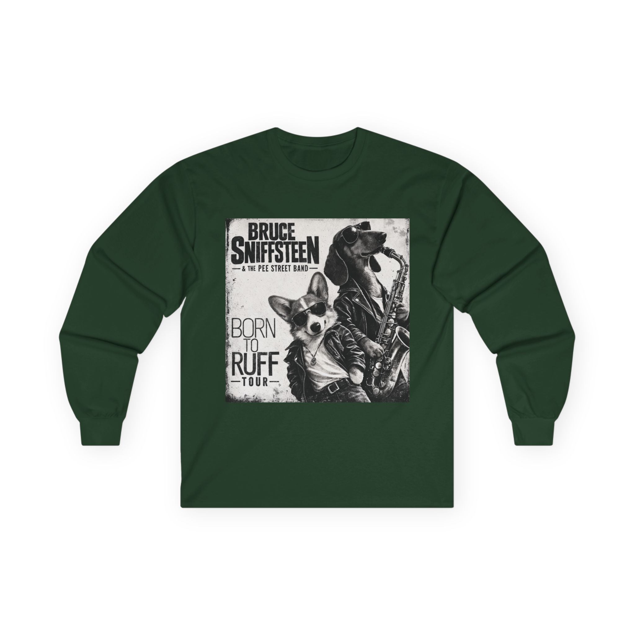 Bruce Sniffsteen & the Pee Street Band Longsleeve Shirt -- Funny Bruce Springsteen 2026 Tour Shirt Parody