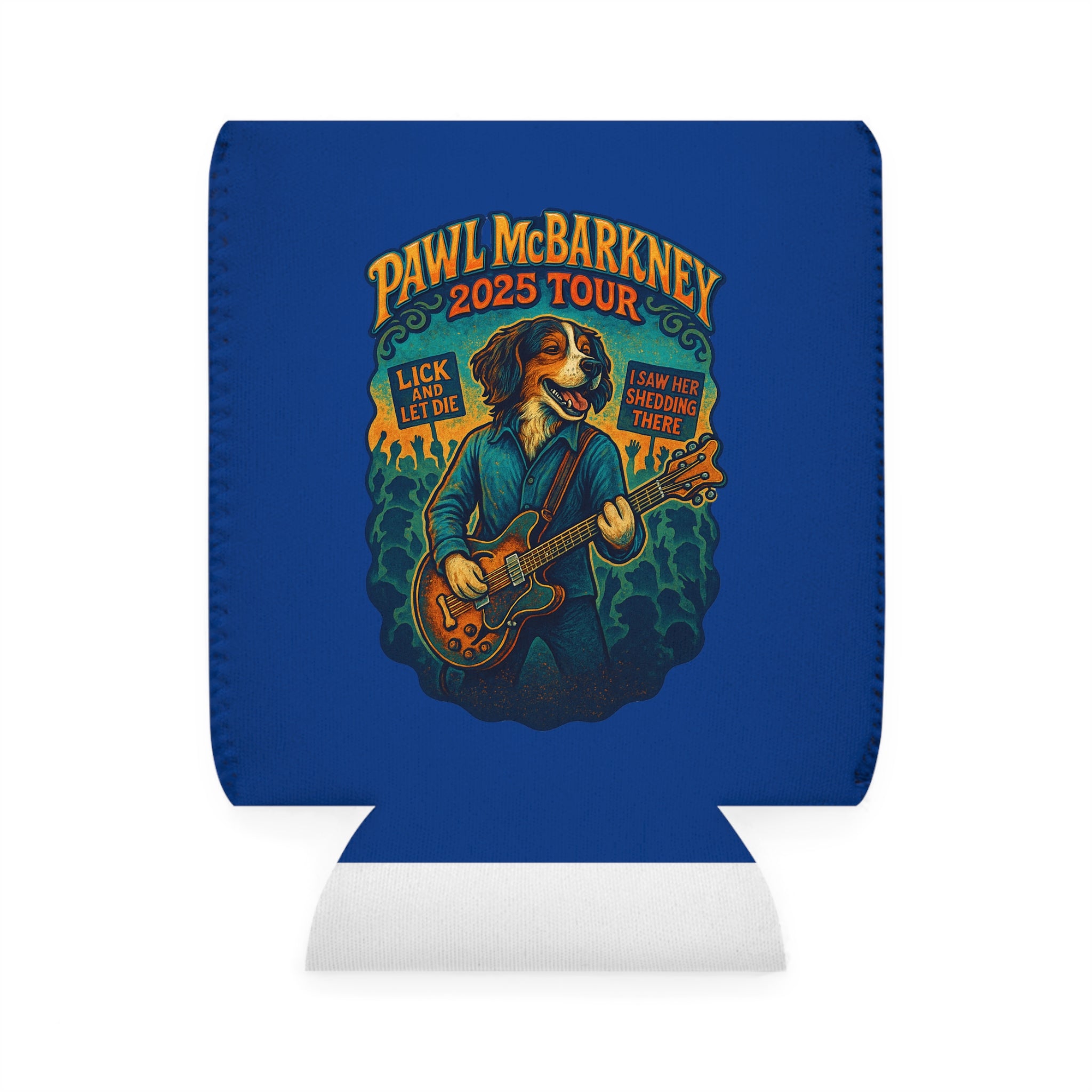Pawl McBarkney Koozie - Paul McCartney 2025 Tour Merchandise Dog Parody Can Cooler