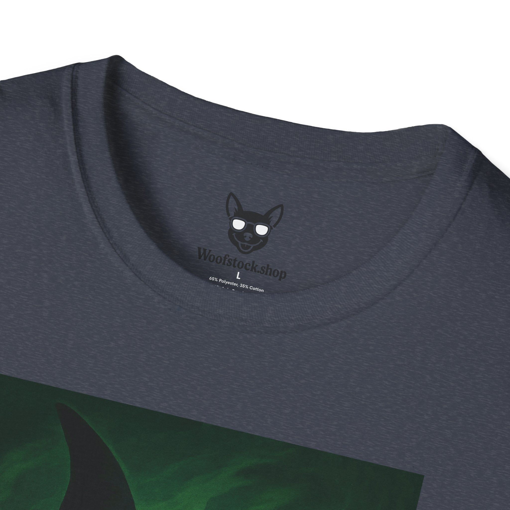 Wicked Broadway Poster Dog Parody Unisex Softstyle T-Shirt -- Funny Dog Shirt for Broadway and Dog Lovers
