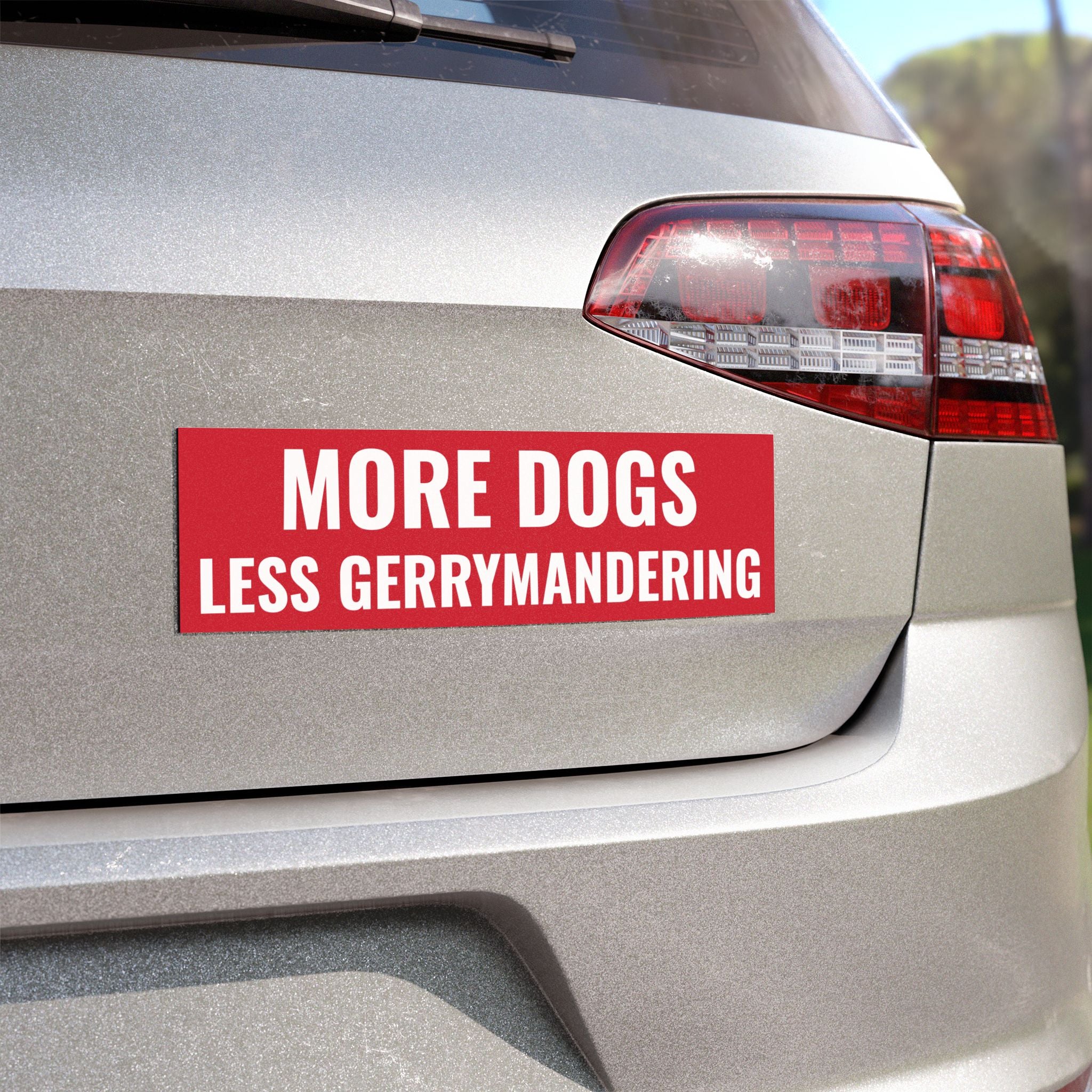 More Dogs, Less Gerrymandering Bumper Magnet