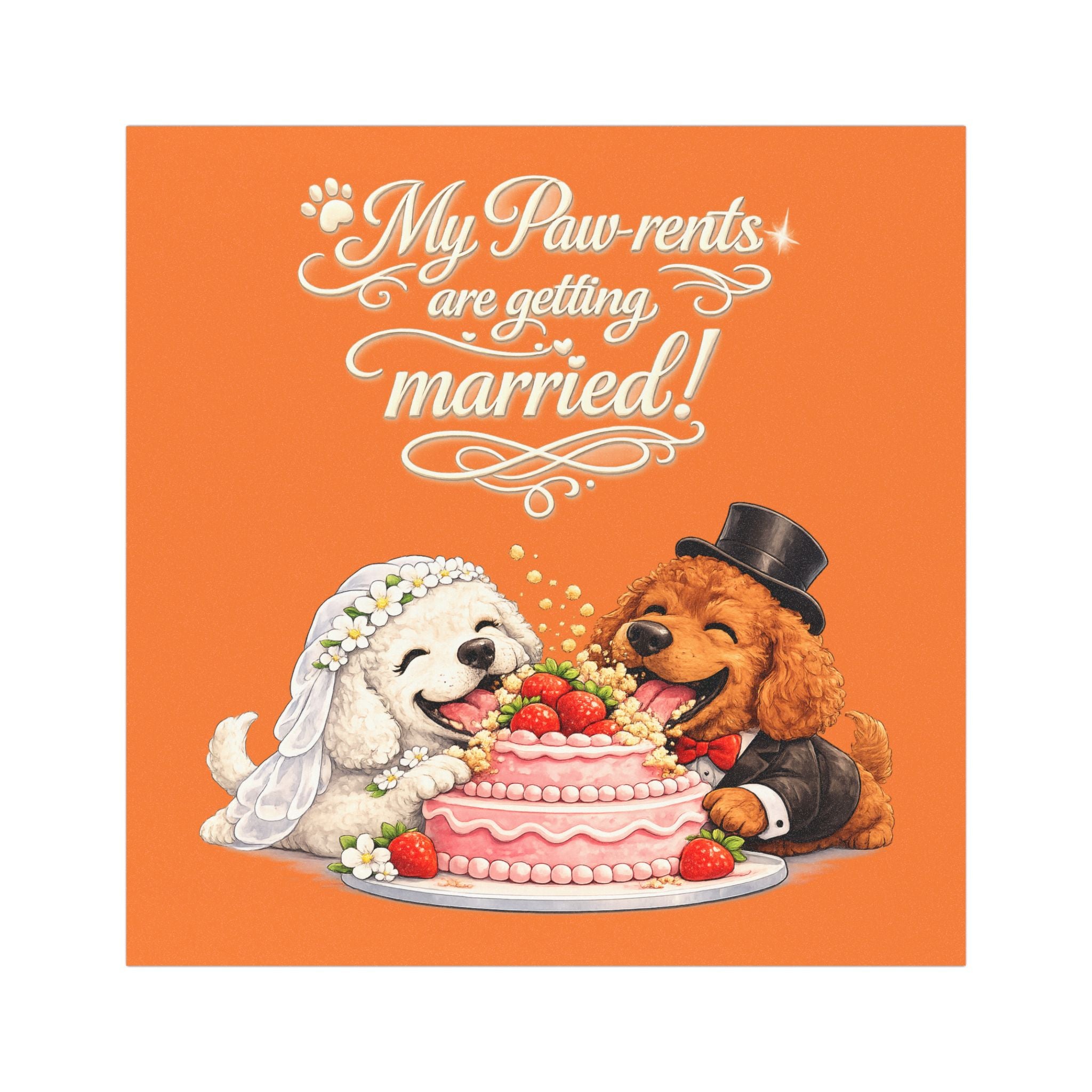 My Paw-rents Are Getting Married! Poodle Wedding Car Magnet