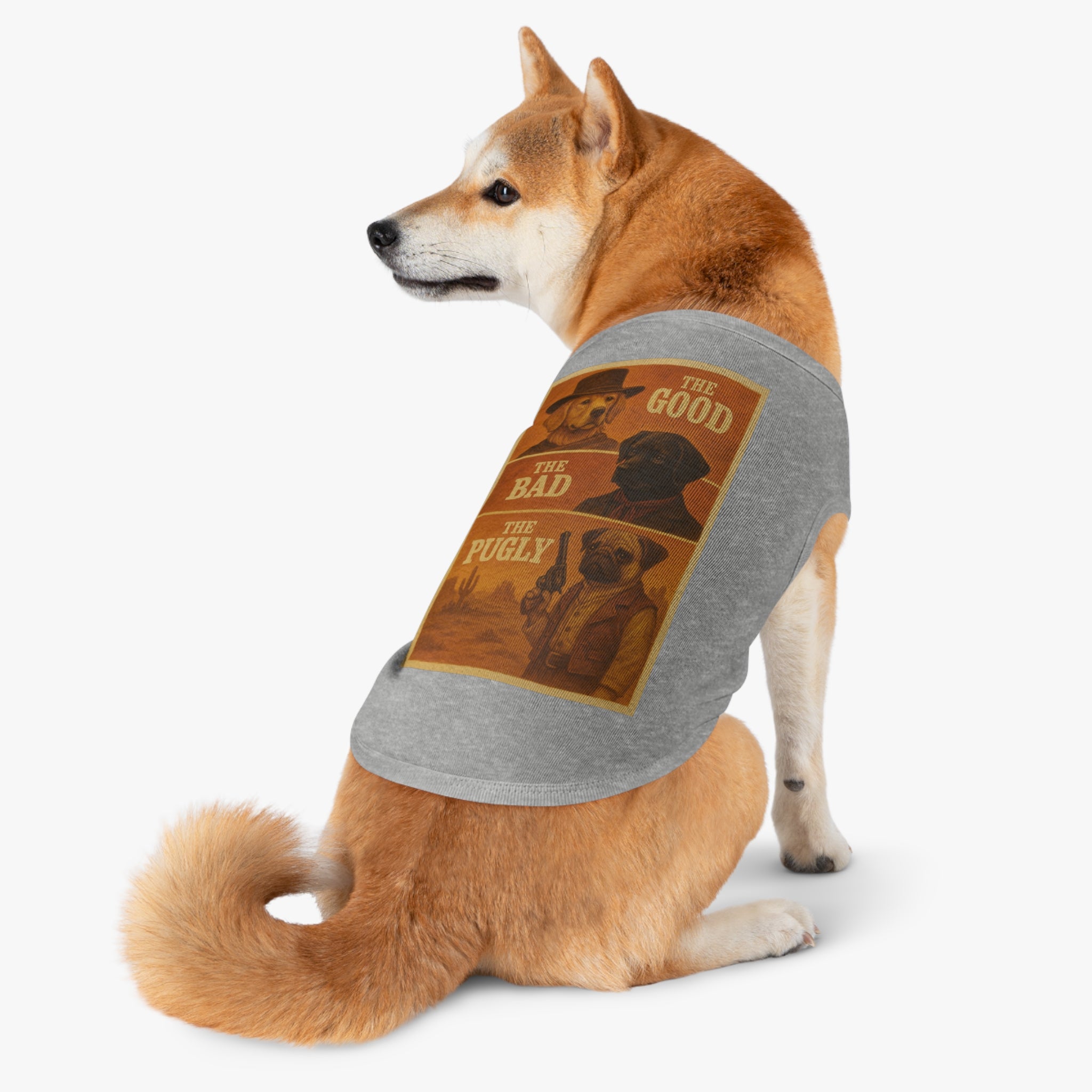 The Good, The Bad, The Pugly Pet Tank Top-- Funny Parody Shirt for Dog Lovers