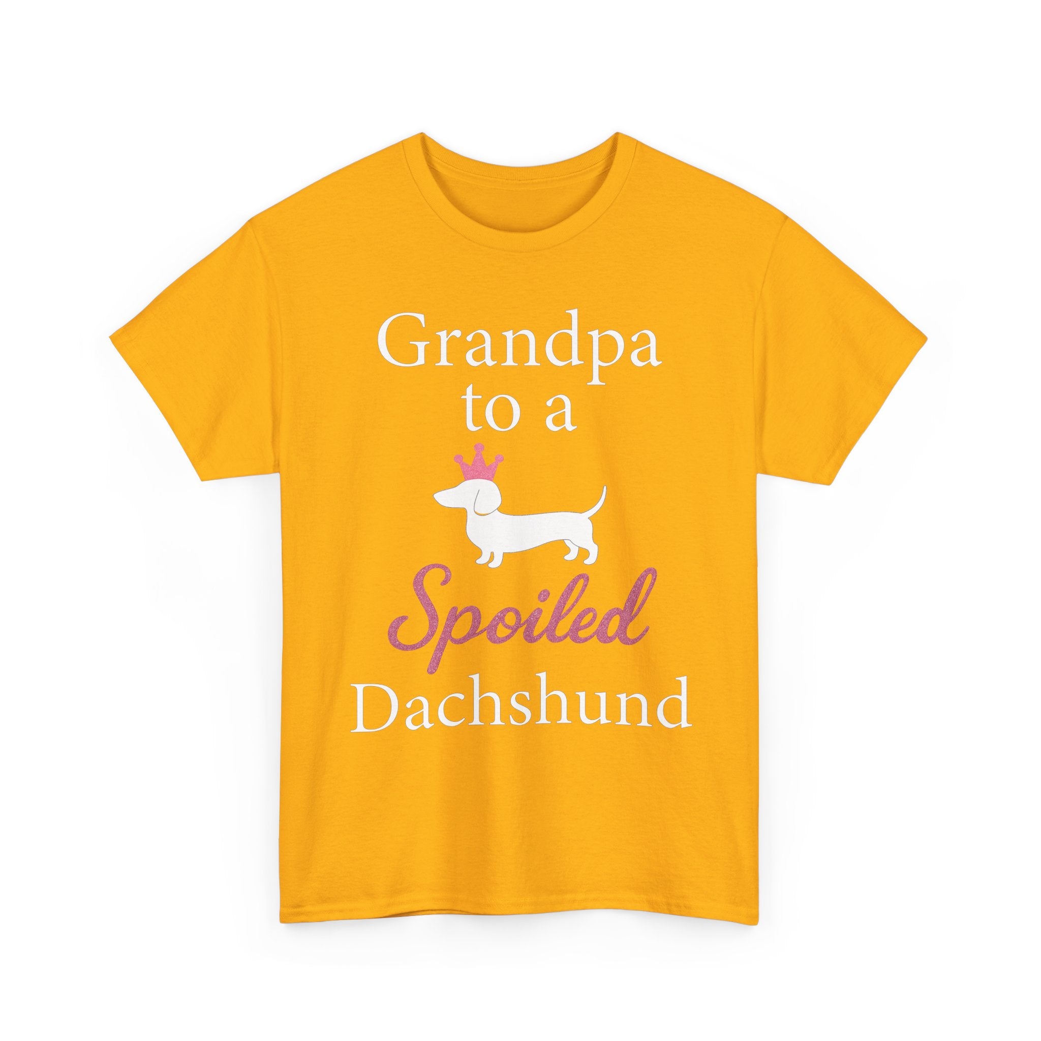 Grandpa to a Spoiled Dachshund T-Shirt — Funny Shirt for Dog Lovers