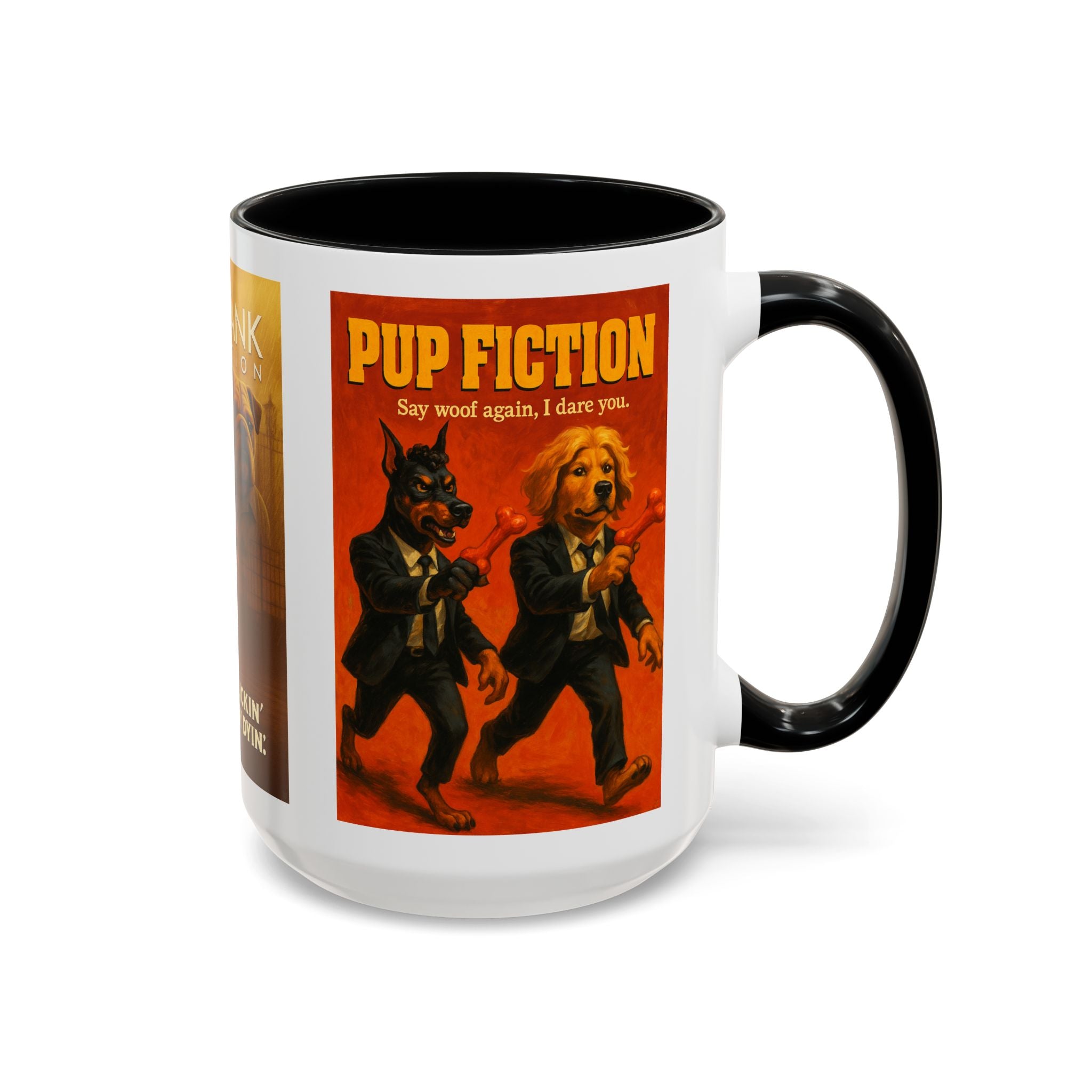 90s Movie Classics Dog Parody Mug – Funny Gift for Forrest Gump, Shawshank Redemption, and Pulp Fiction Fans