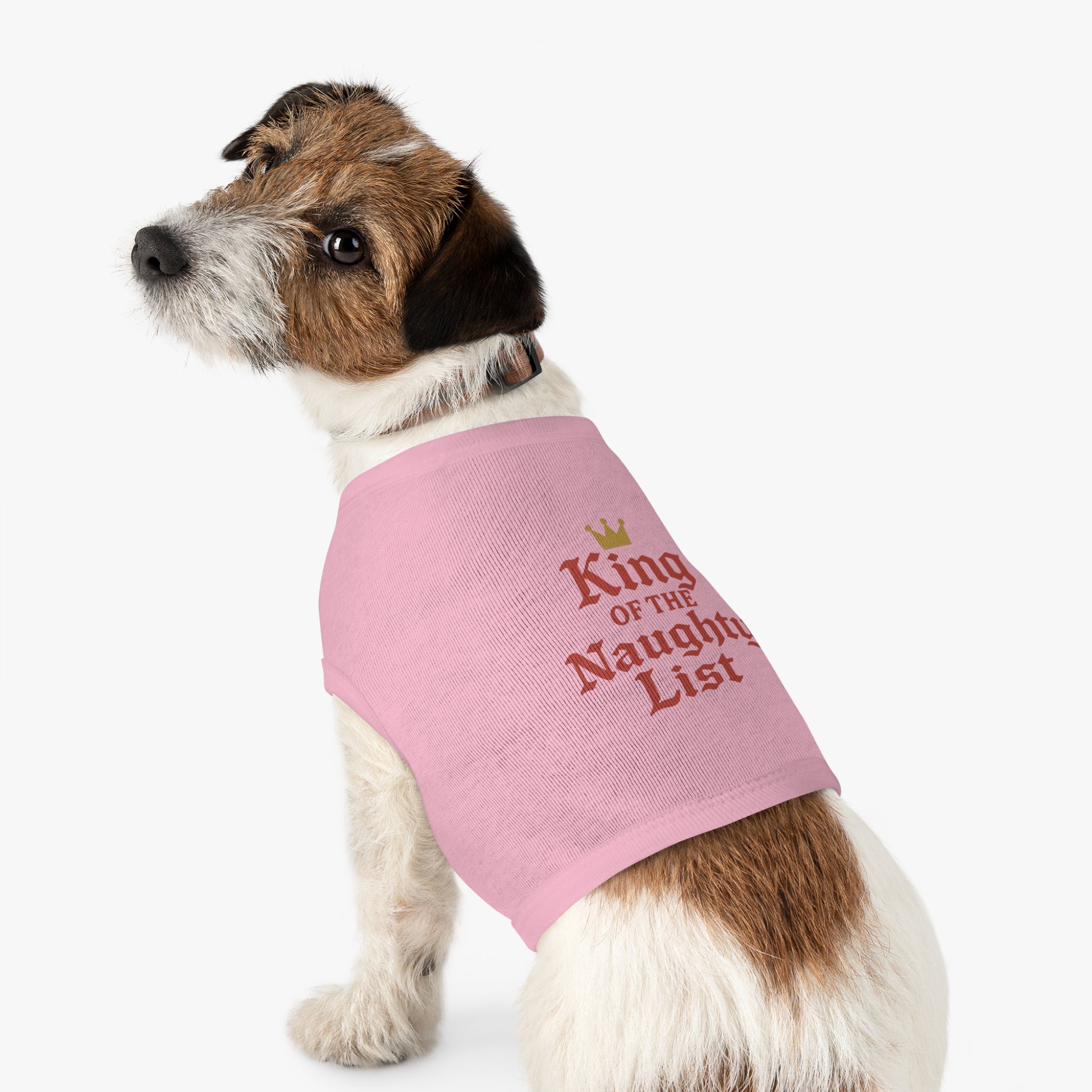 King of the Naughty List Dog Tank Top -- Funny Christmas Apparel for Dogs