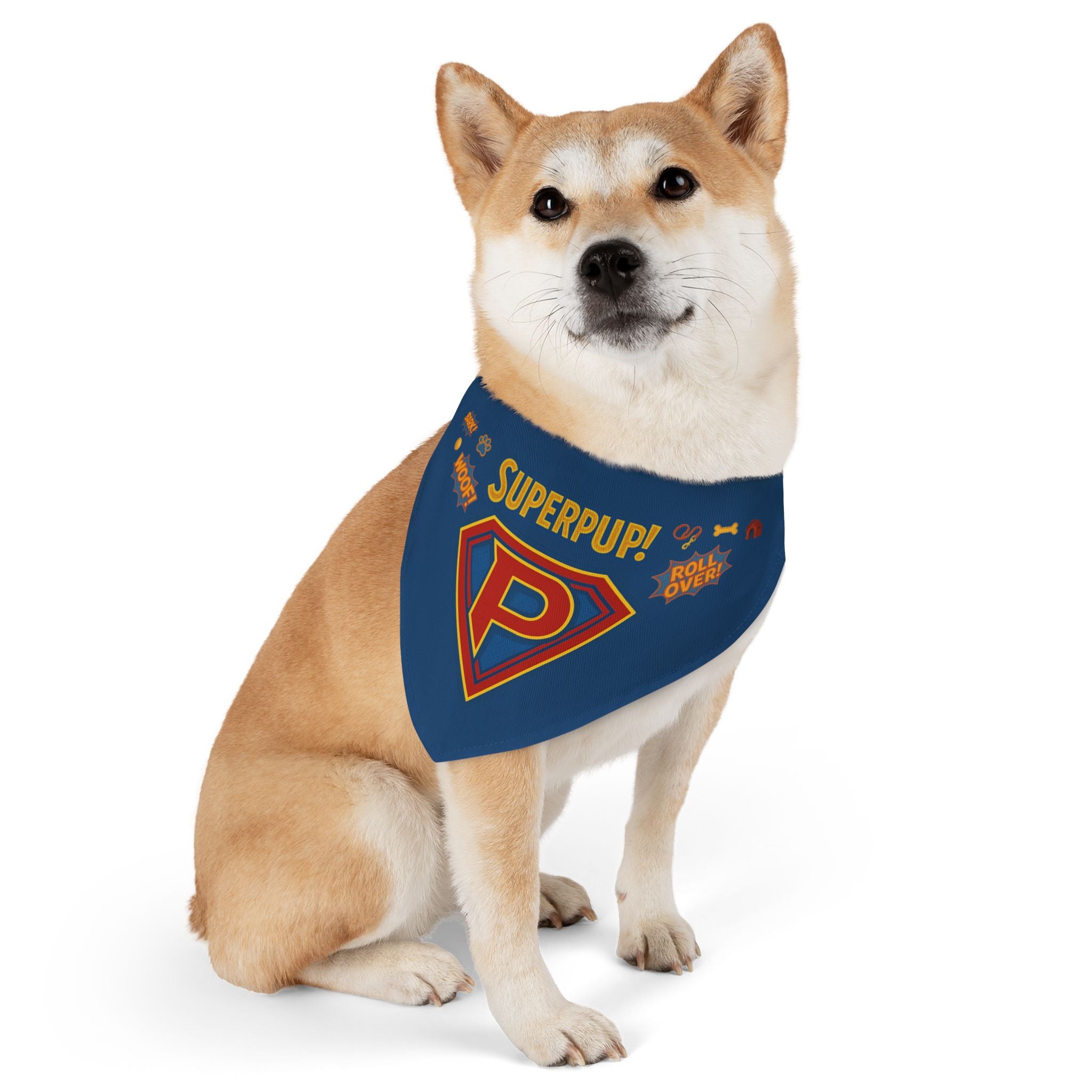 Superpup Pet Bandana Collar -- Cute Comic Book Dog Fashion