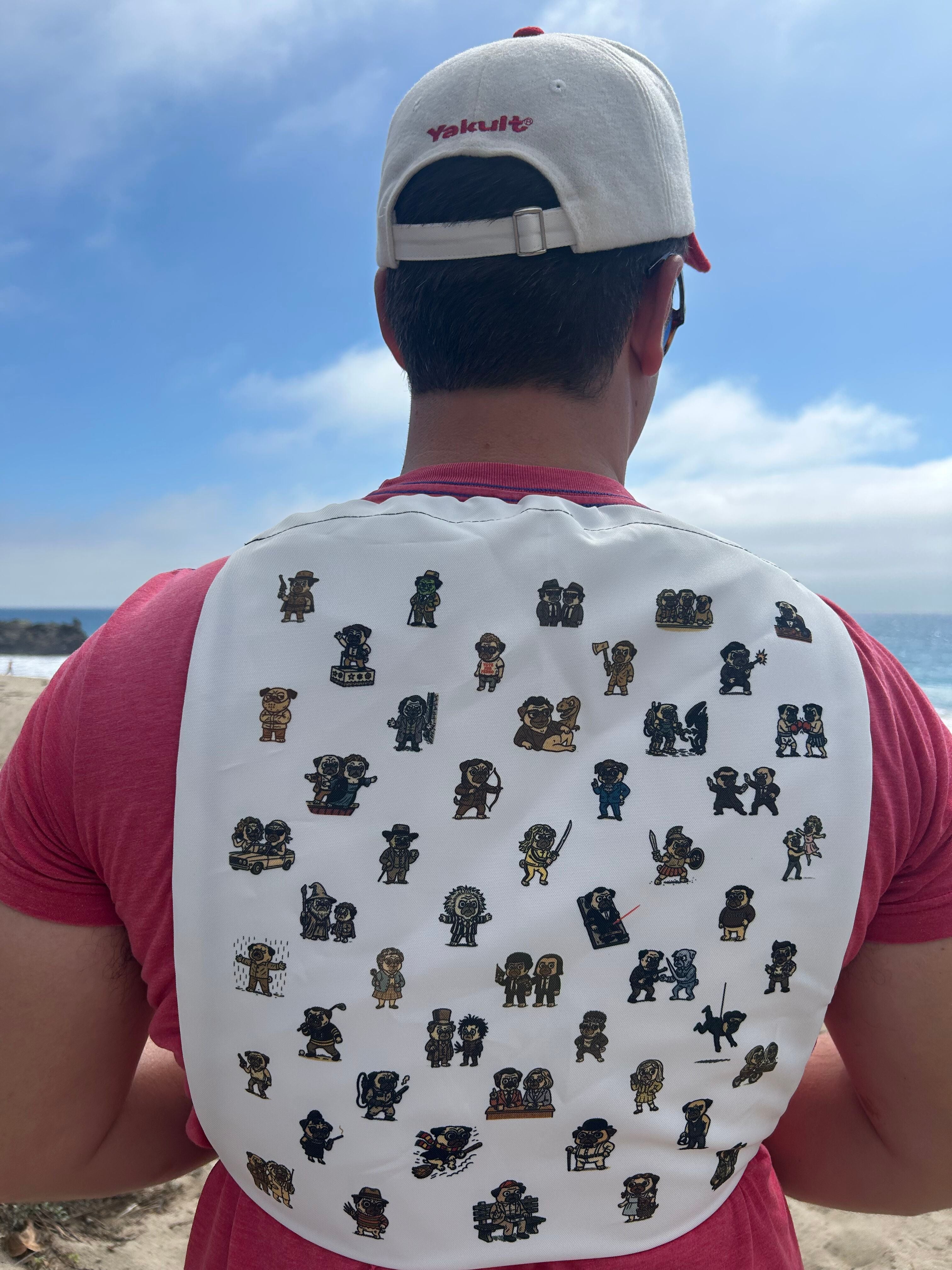 Movie Pugs Drawstring Bag -- Hilarious Bag for Dog Lovers and Cinema Fans